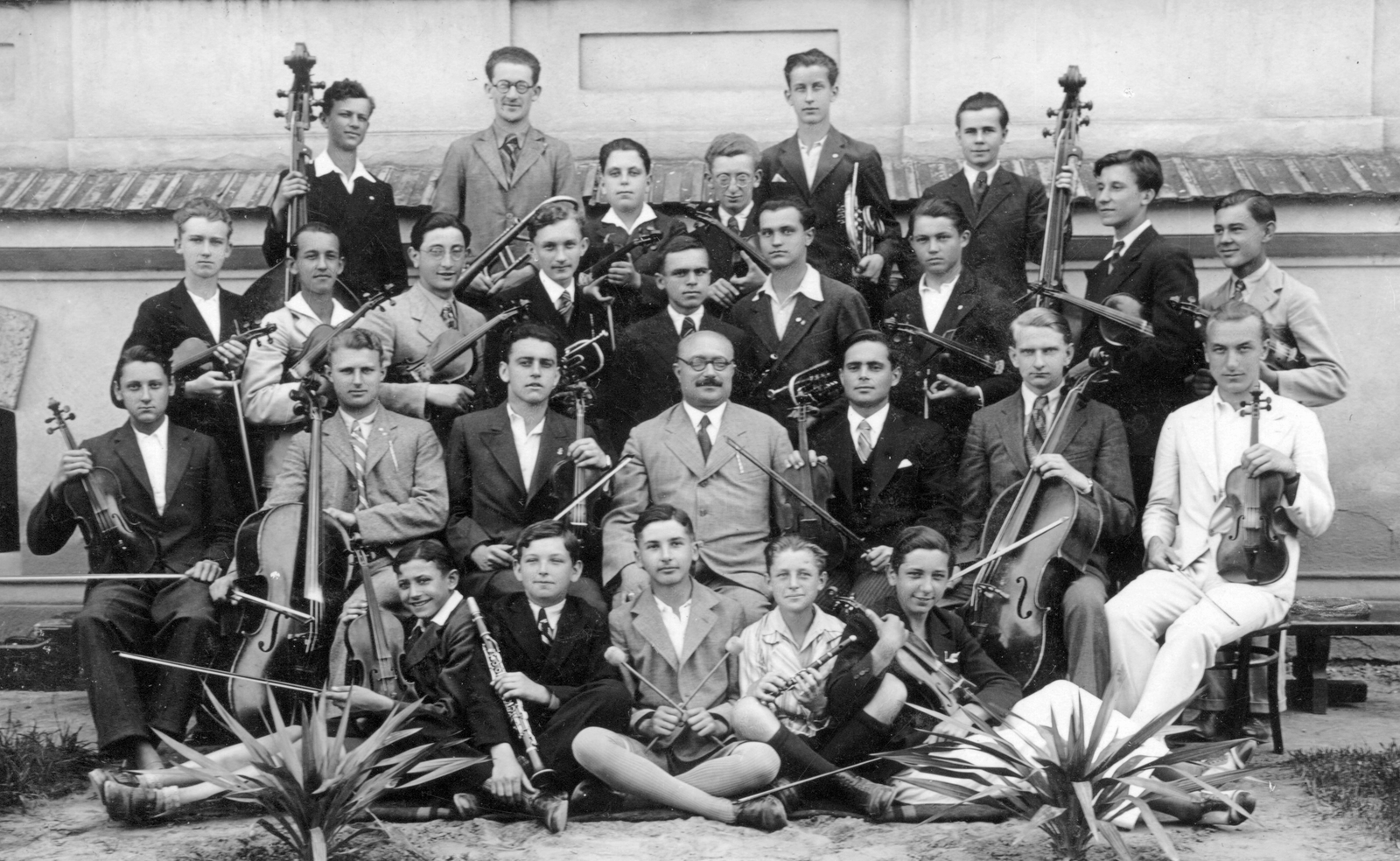 Hungary, Balassagyarmat, gimnazisták zenekara., 1935, Mészöly Leonóra, musical instrument, class photo, tableau, band, Fortepan #11016