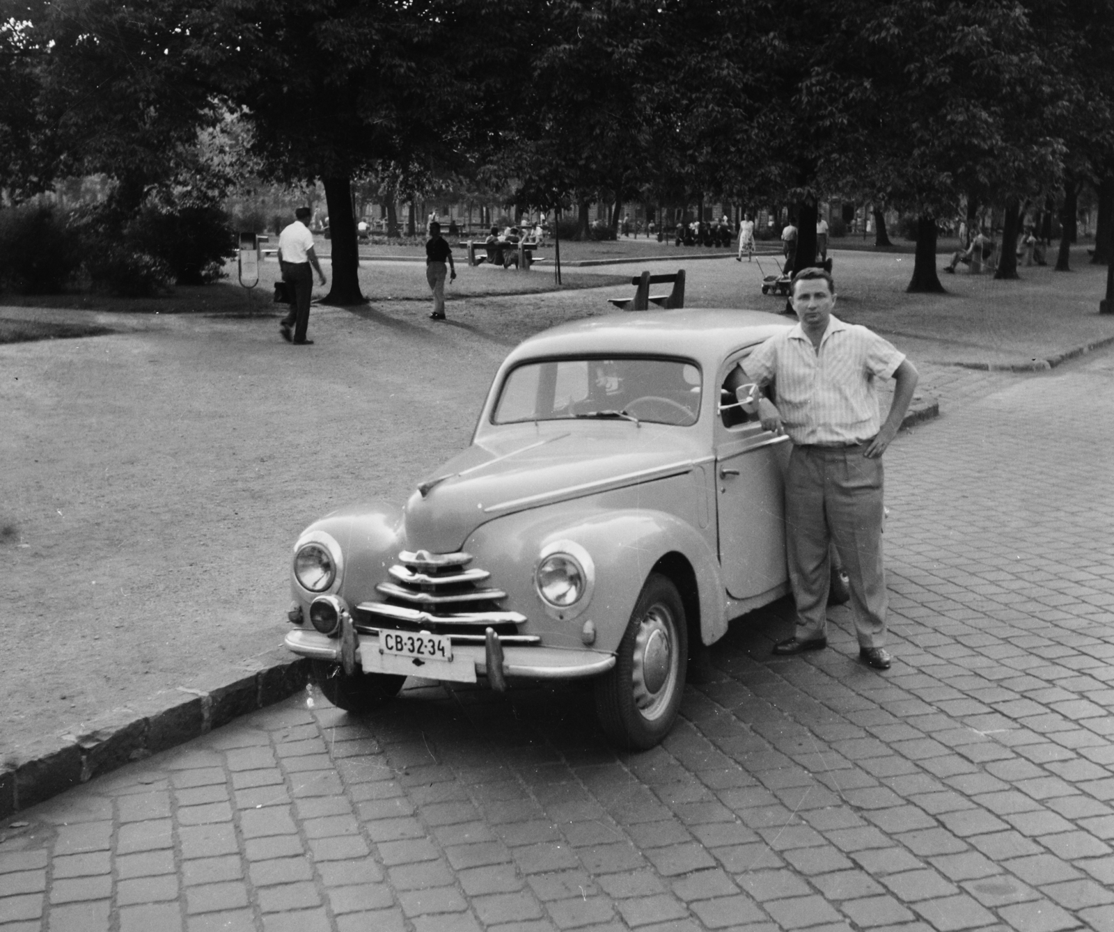 1961, Bauer Sándor, number plate, Fortepan #110194