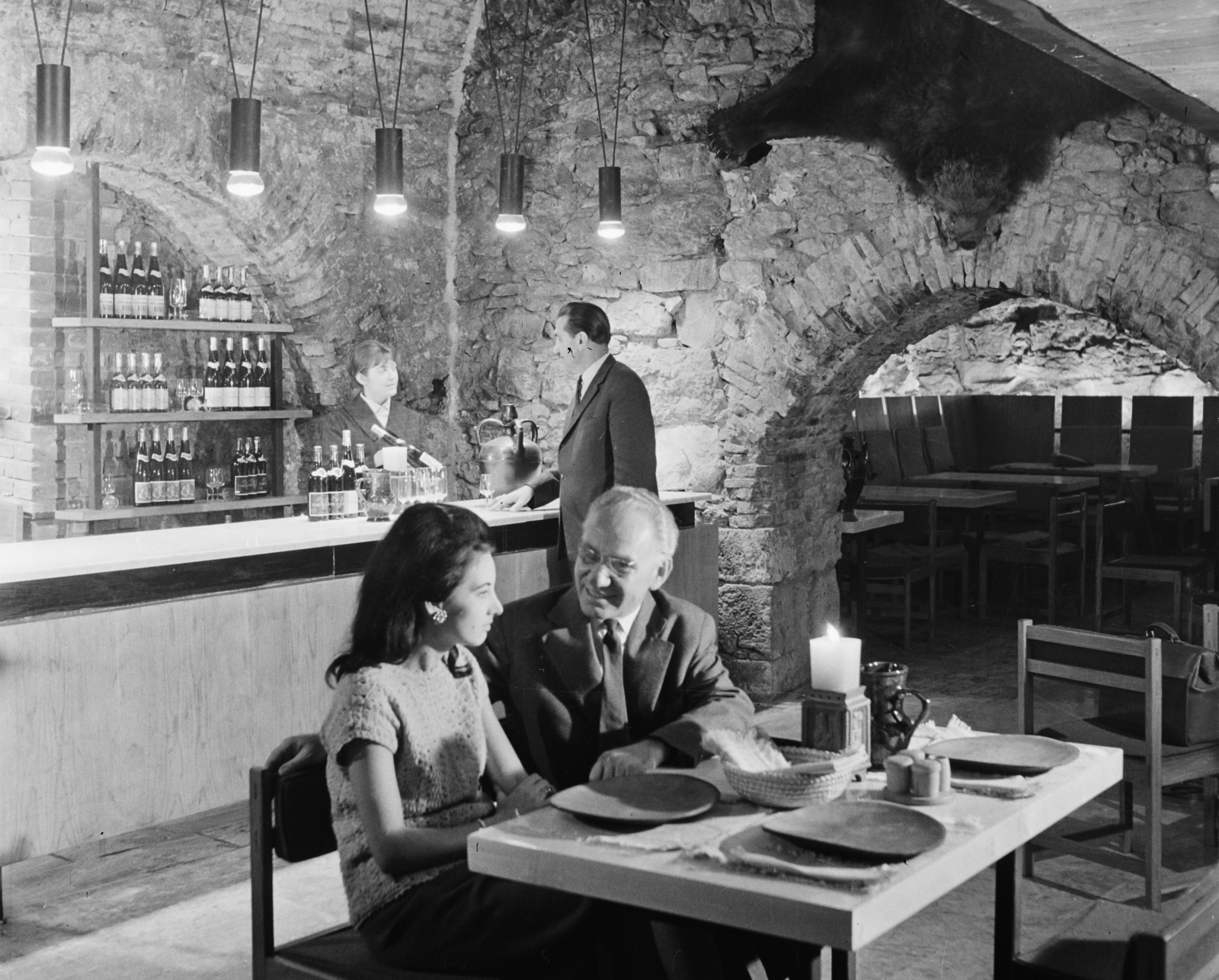 Hungary, Budapest I., Hess András tér 4., Fortuna étterem, taverna., 1966, Bauer Sándor, Budapest, Fortepan #110763