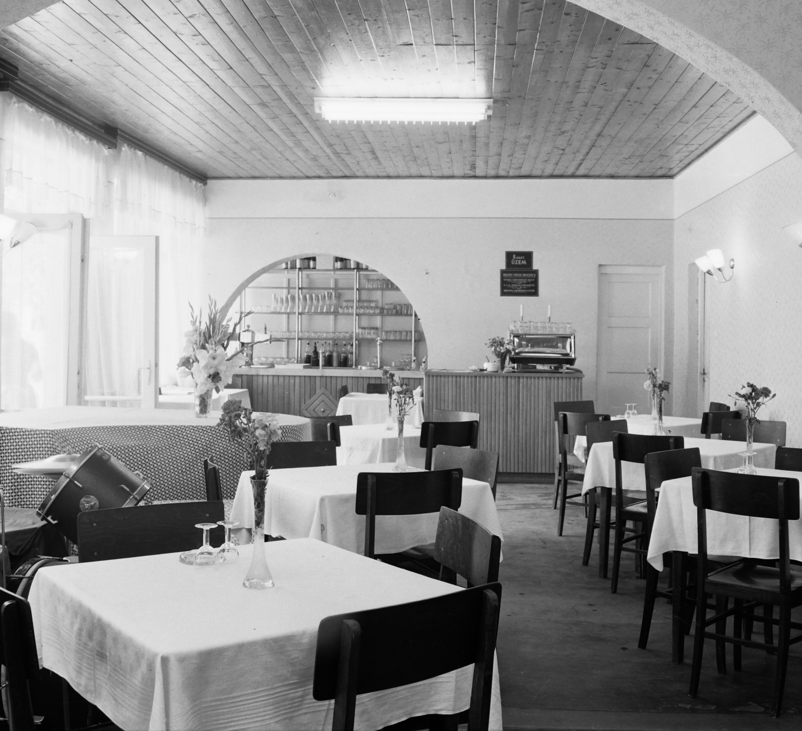 1960, Bauer Sándor, restaurant, restaurant, arch, coffee maker, Fortepan #111169