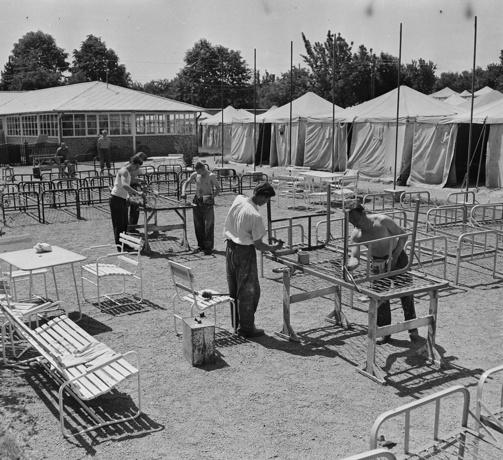 Magyarország, Balatonföldvár, Express tábor., 1960, Bauer Sándor, sátor, tábor, Fortepan #111173