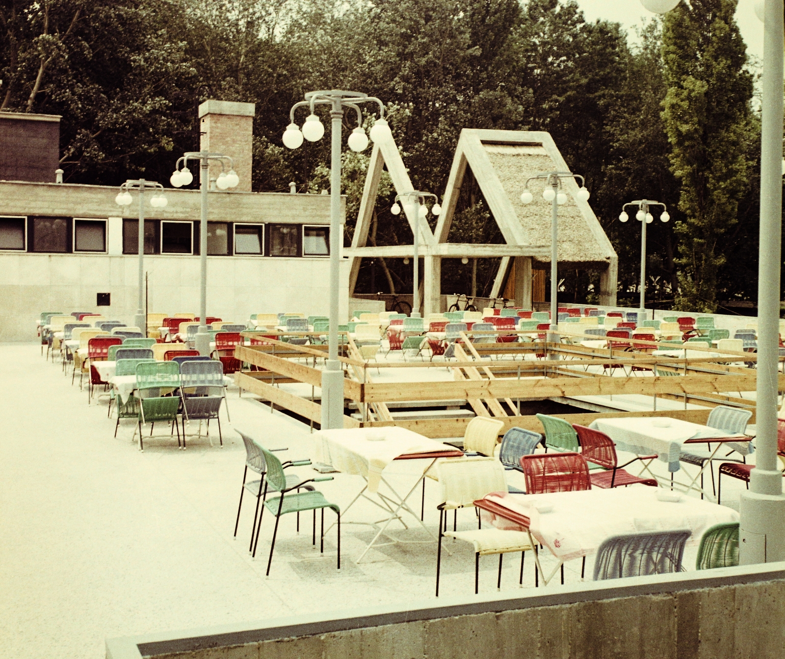 Hungary, Szolnok, Tiszaliget, Tisza-part, Aranylakat étterem., 1970, Bauer Sándor, colorful, Fortepan #111932