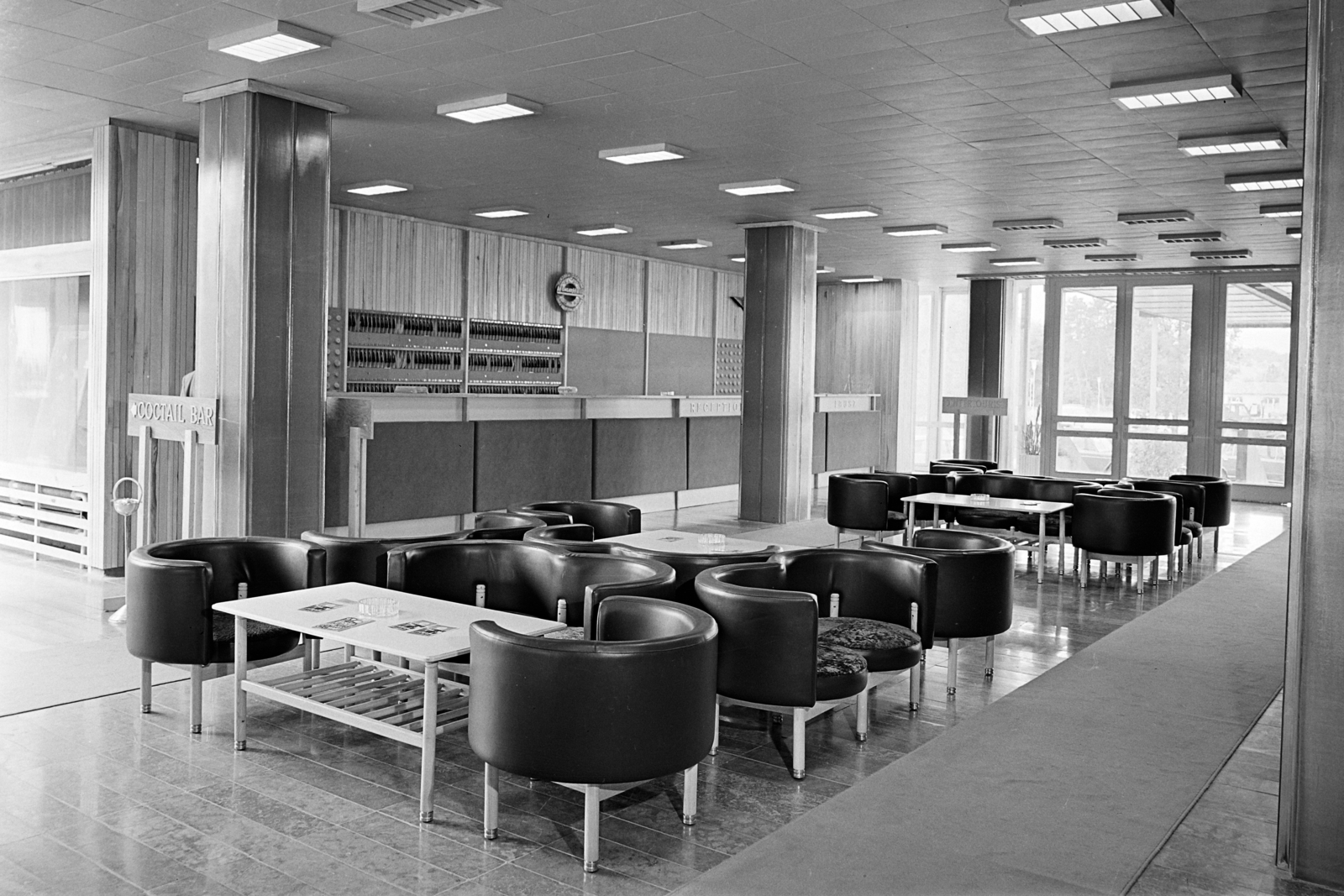Hungary,Lake Balaton, Keszthely, Helikon szálló, hall, recepció., 1971, Bauer Sándor, Fortepan #112019