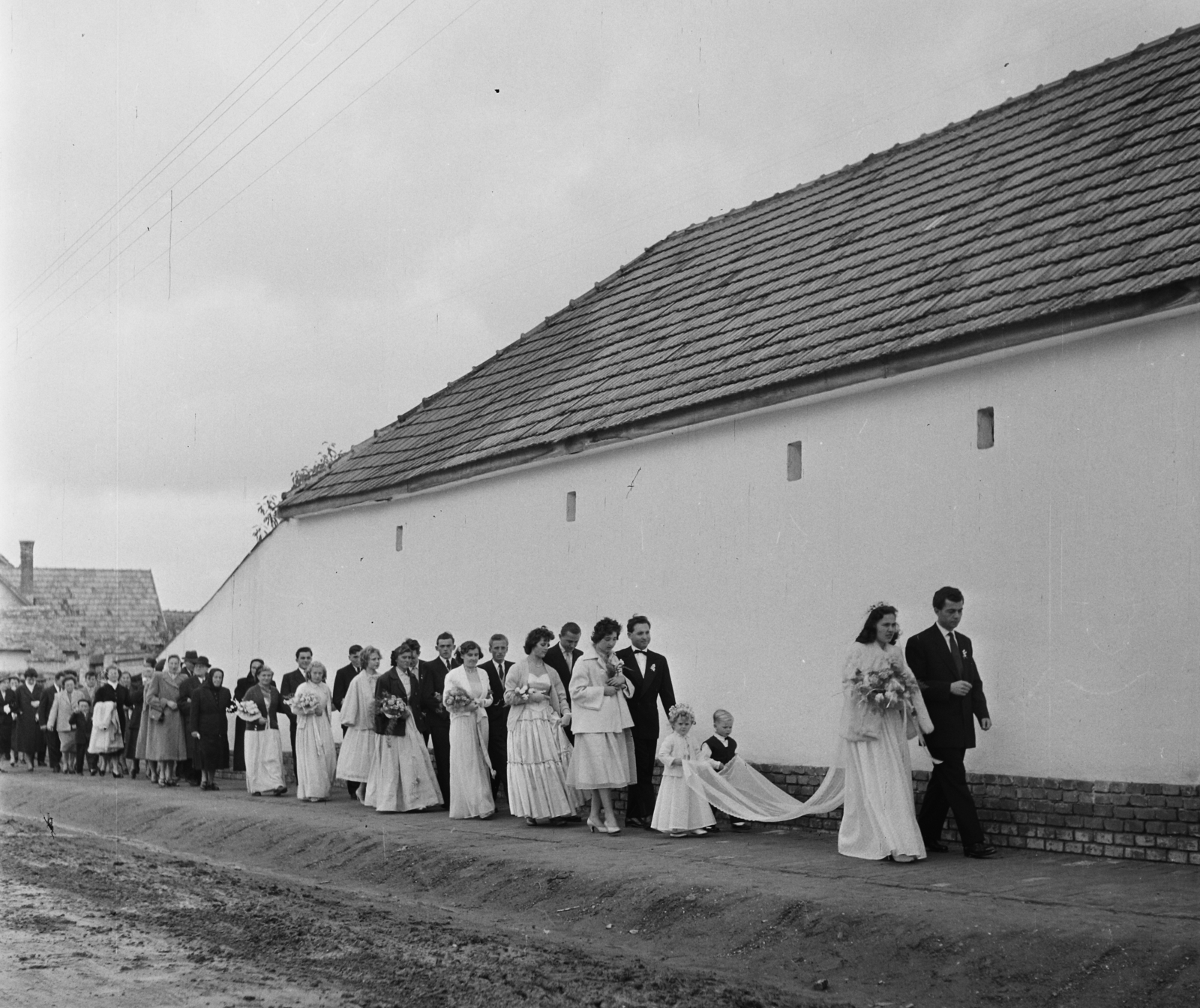 Magyarország, Harta, 1958, Bauer Sándor, esküvő, Fortepan #112836