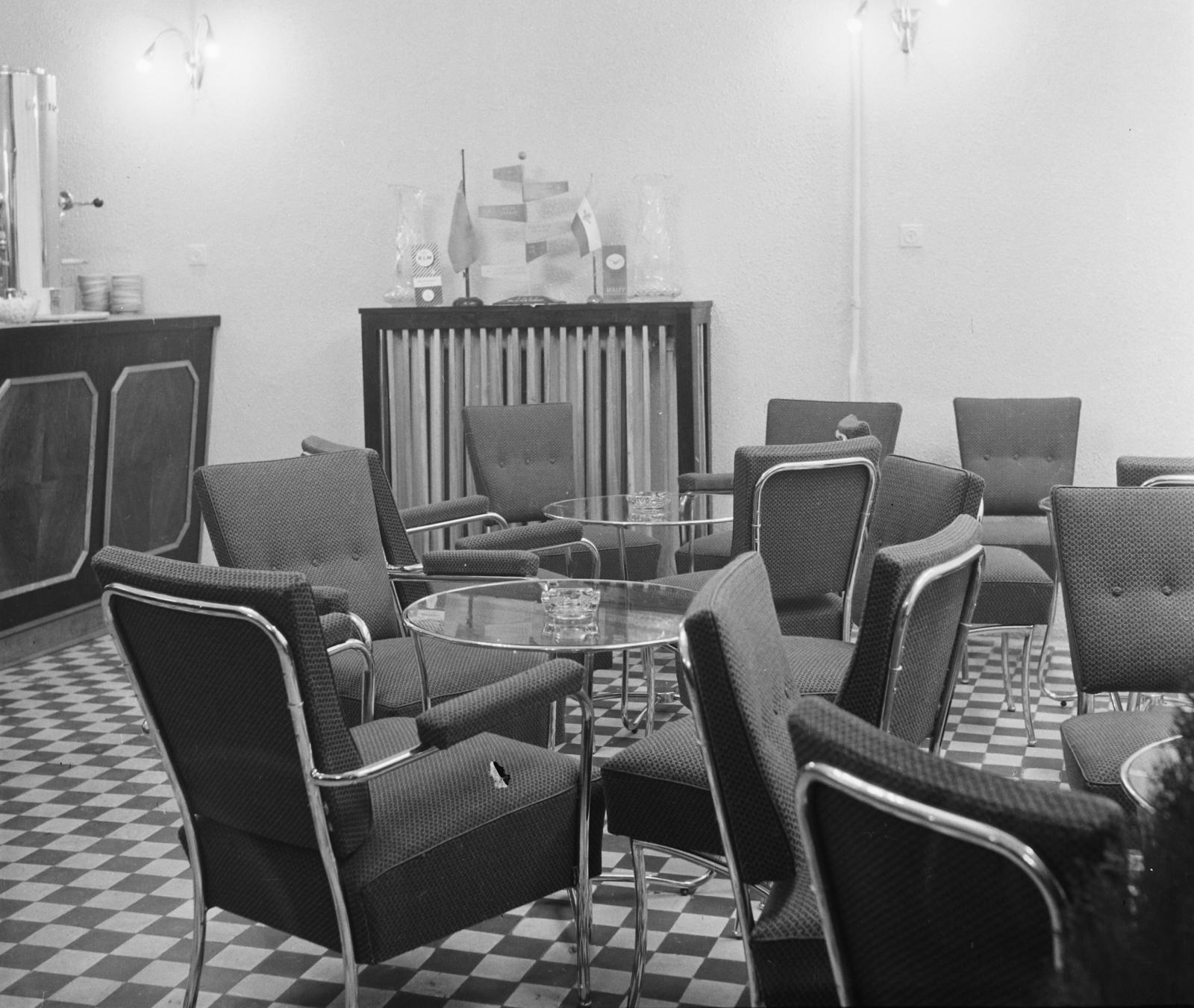 1960, Bauer Sándor, arm chair, tubular furniture, Fortepan #112930