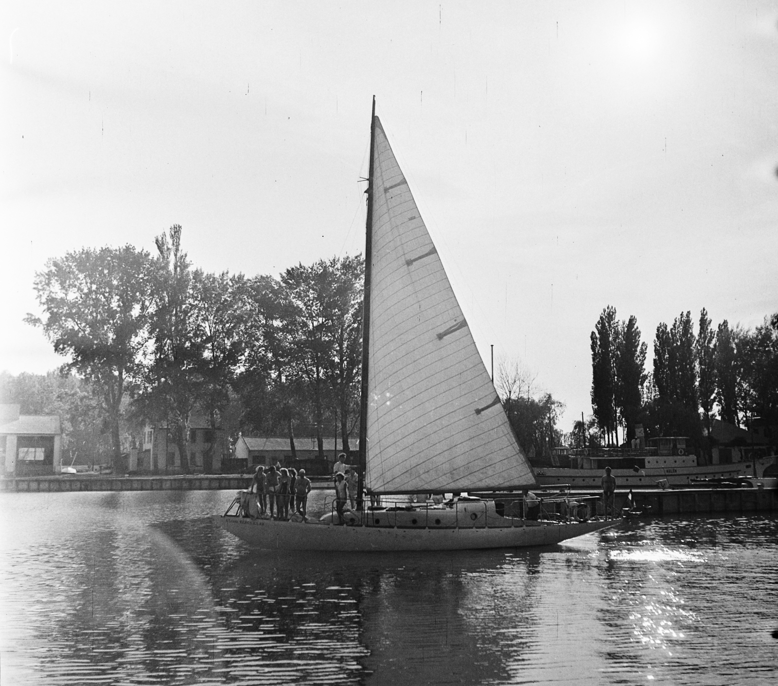 Hungary,Lake Balaton, Siófok, kikötő., 1959, Bauer Sándor, sailboat, Fortepan #113499