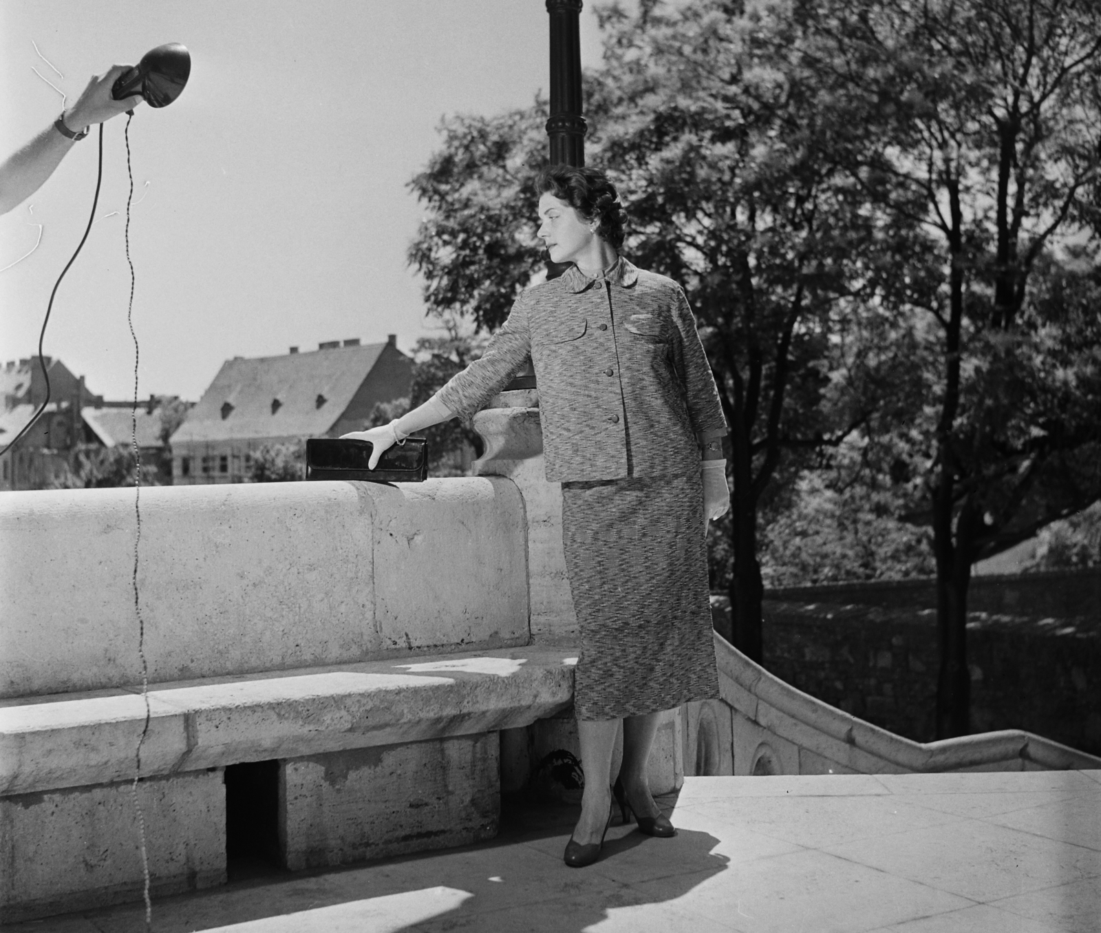 Hungary, Halászbástya, Budapest I., jobbra Vitéz Eszter manöken., 1957, Bauer Sándor, photography, Budapest, Fortepan #113599