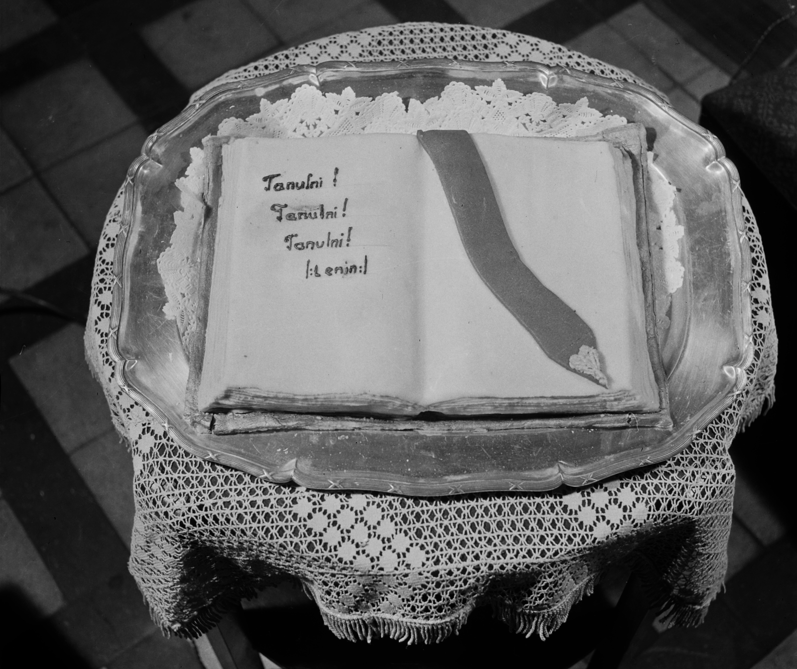1961, Bauer Sándor, cake, Fortepan #113635