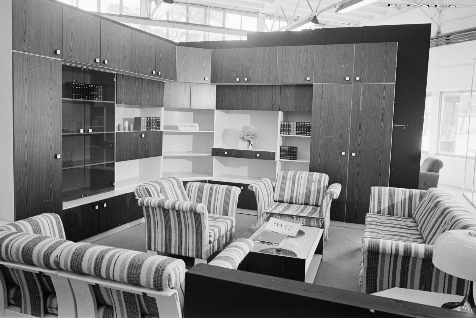 Hungary, Budapest XIV., Otthon '74 bútorkiállítás a BNV pavilonjában., 1973, Bauer Sándor, furniture, international fair, Budapest, Fortepan #113712