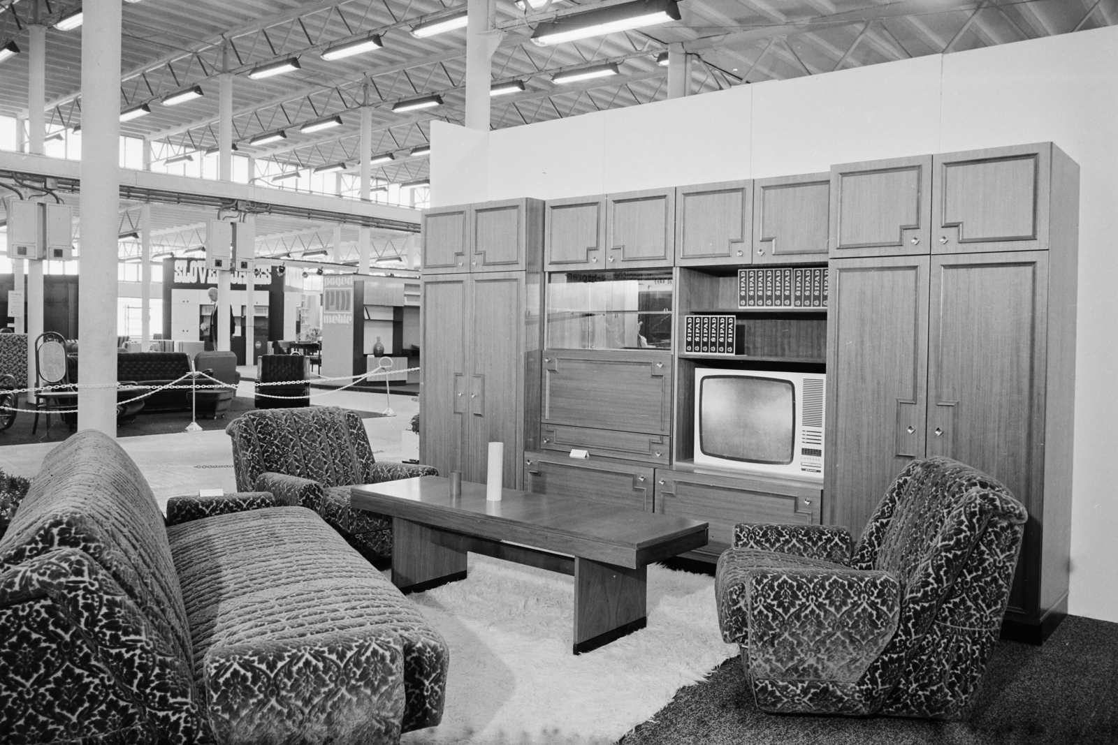 Hungary, Budapest XIV., Otthon '74 bútorkiállítás a BNV pavilonjában., 1973, Bauer Sándor, furniture, international fair, Budapest, Fortepan #113741