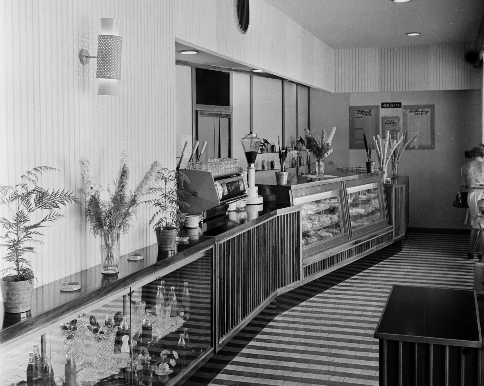 1964, Bauer Sándor, pastry shop, coffee maker, Casino coffee machine, Fortepan #113850