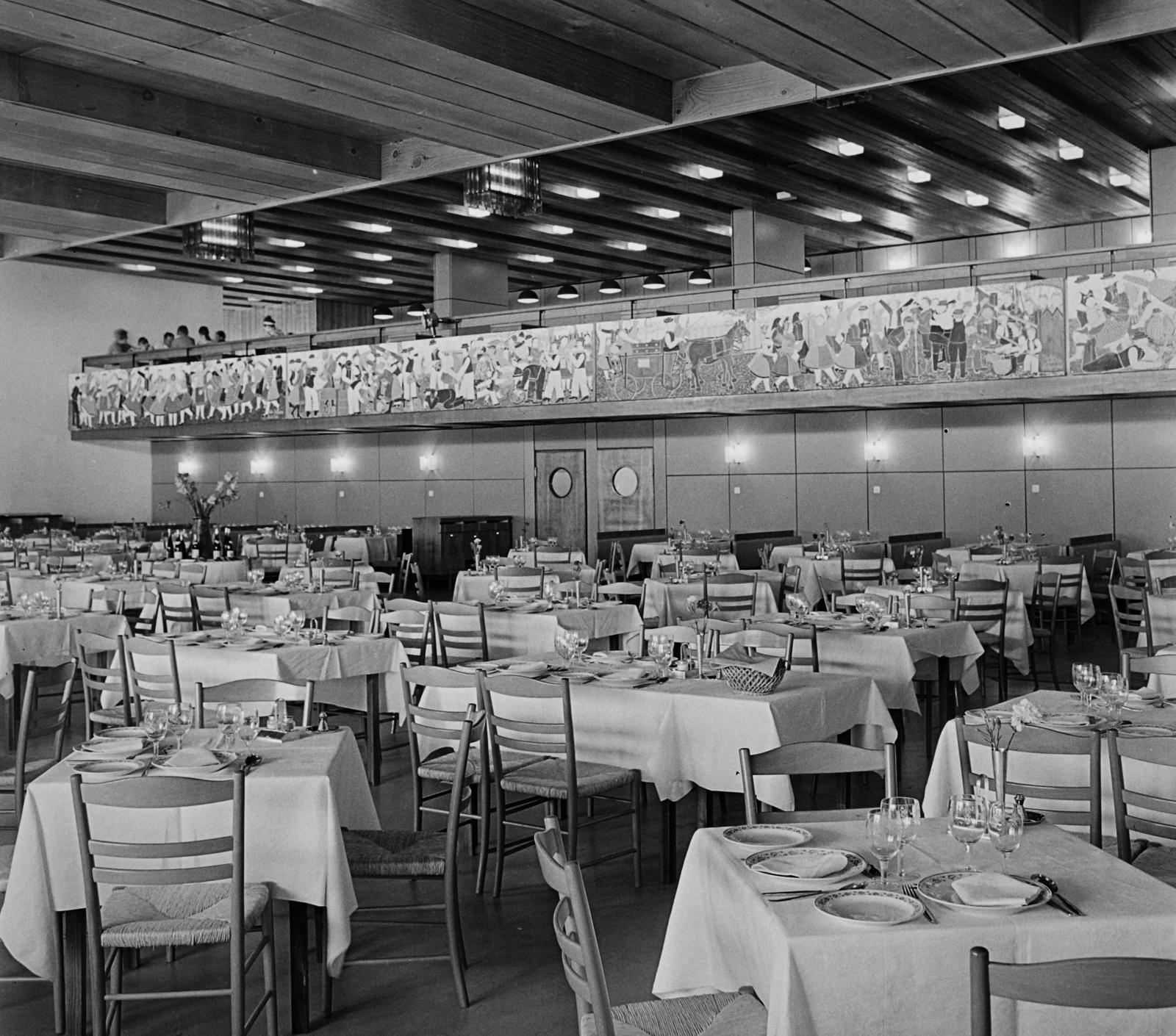 Hungary, Balatonfüred, Hotel Marina, étterem., 1969, Bauer Sándor, Fortepan #113982