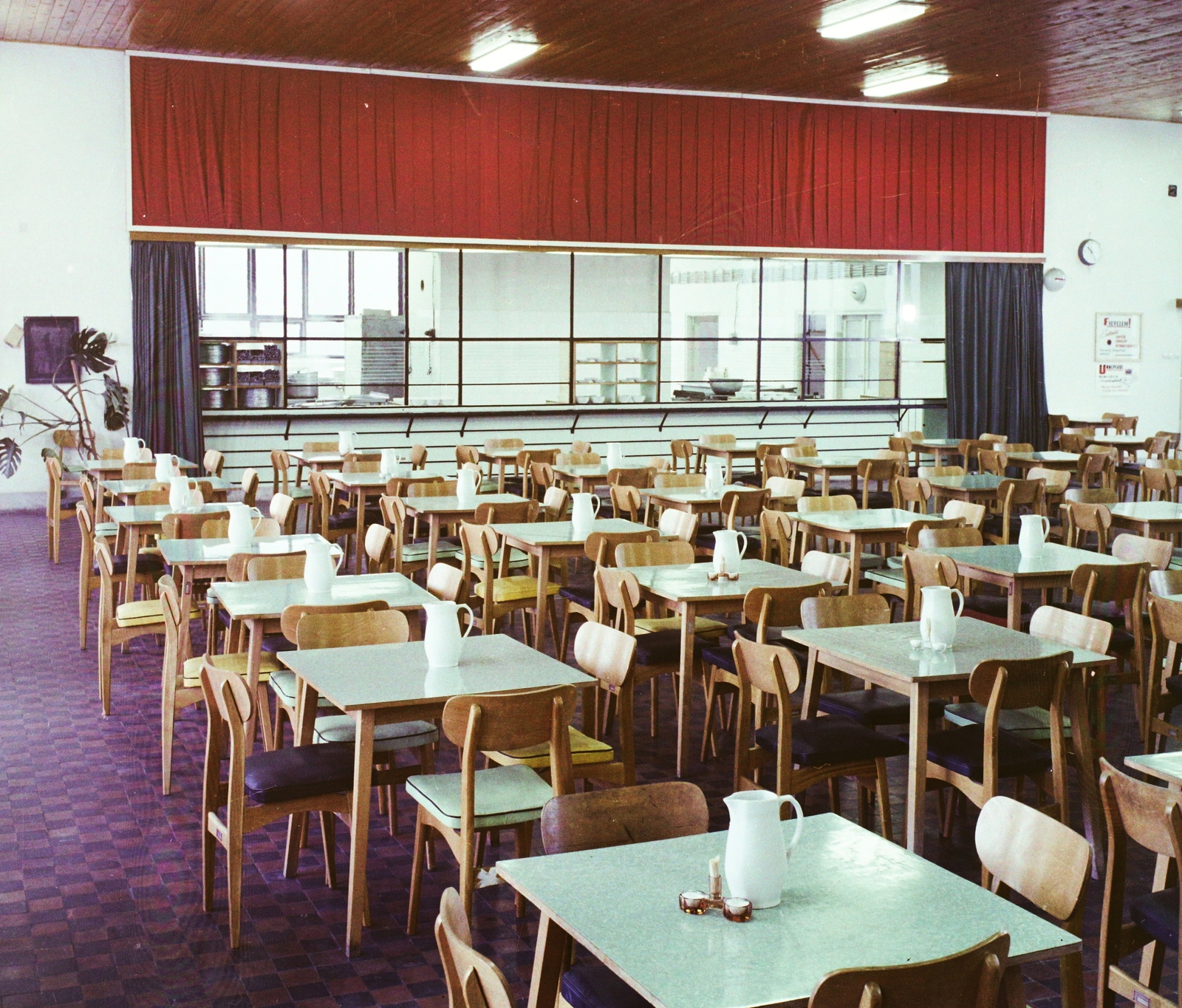 Hungary, 1972, Bauer Sándor, colorful, jug, self-serving restaurant, Fortepan #114117