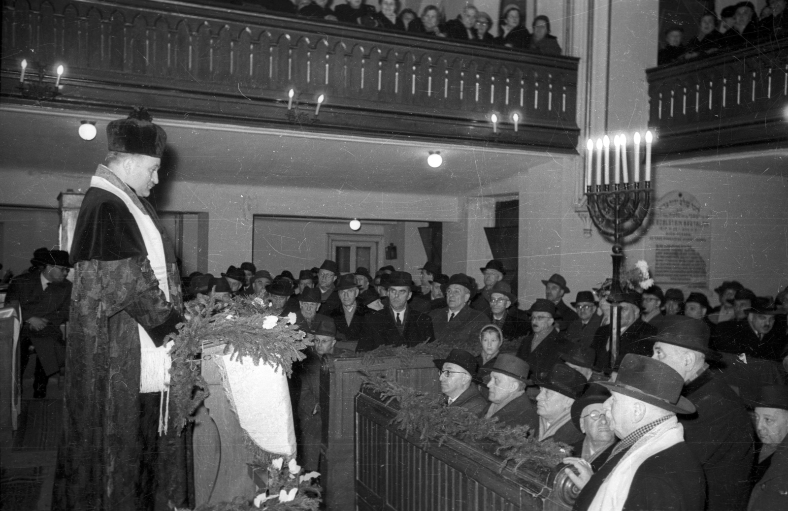 Hungary, Budapest II., Frankel Leó út 49., zsinagóga., 1960, Bauer Sándor, Budapest, ritual, church interior, Fortepan #114153