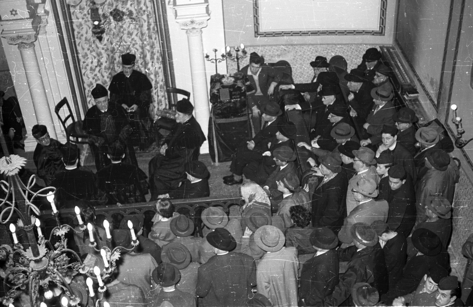 Hungary, Budapest VIII., József körút 27., az Országos Rabbiképző Intézet zsinagógája., 1964, Bauer Sándor, synagogue, judaism, Budapest, Fortepan #114199