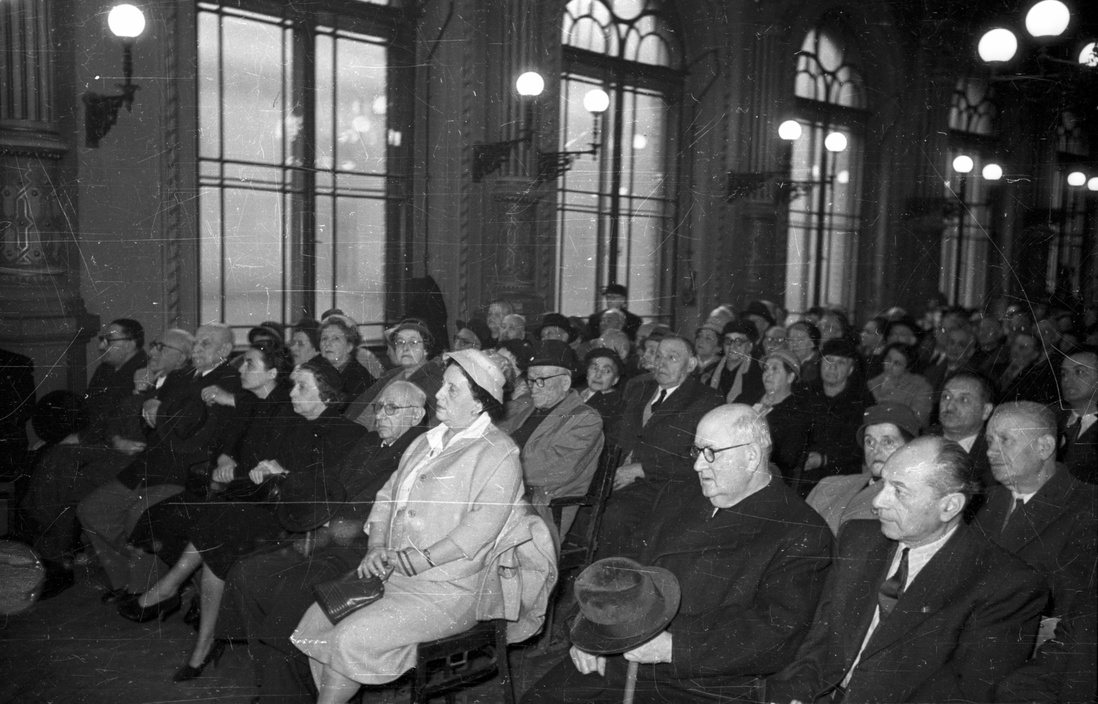 Hungary, Budapest VII., Síp utca 12., a Magyarországi Zsidó Hitközségek Szövetsége székházának díszterme., 1959, Bauer Sándor, Budapest, Fortepan #114213