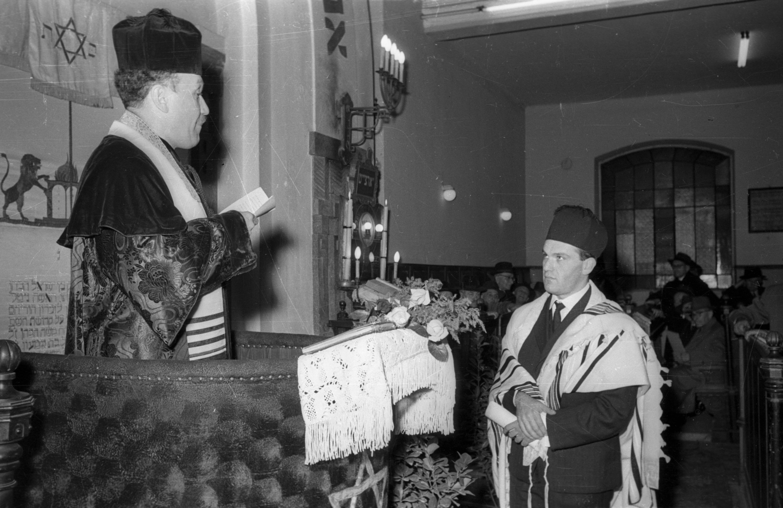 Hungary, Debrecen, Kápolnási utca, zsinagóga., 1964, Bauer Sándor, synagogue, judaism, tallith, Fortepan #114390