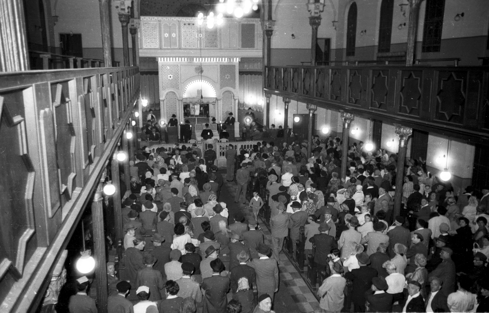 Hungary, Budapest IV., Berzeviczy Gergely utca 8., zsinagóga., 1964, Bauer Sándor, synagogue, judaism, Budapest, Fortepan #114432
