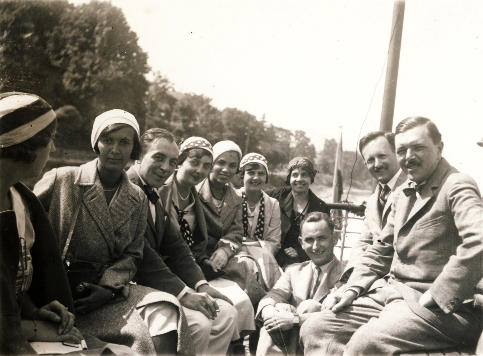 1932, Buzinkay Géza, tableau, boat trip, Fortepan #114678