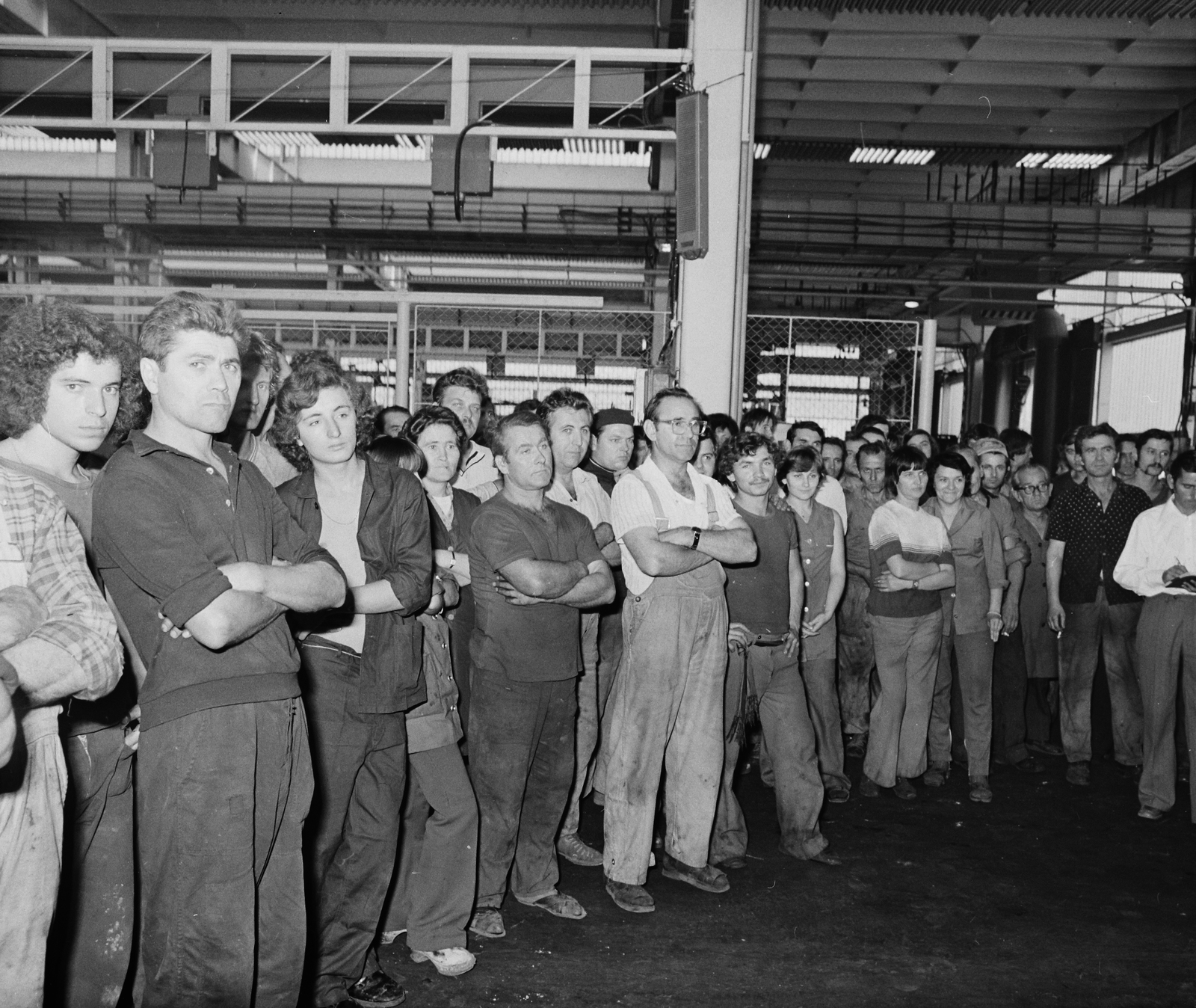 Hungary, 1977, Csepel Autógyár/Békés György, workers' meeting, Fortepan #114706