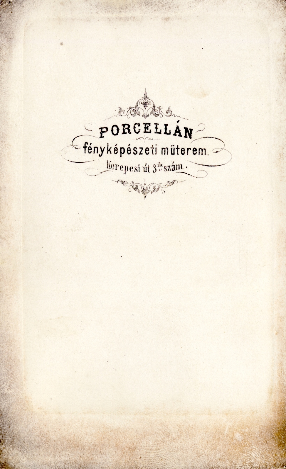 Hungary, Budapest VIII., Rákóczi (Kerepesi) út 3., Porcellán fényképészeti műterem., 1906, Fortepan, studio, photographer, verso, Budapest, Fortepan #114765