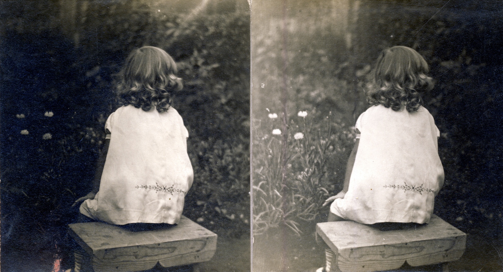 1905, Fortepan/Album007, kid, girl, kid, stereophoto, curly, back, Fortepan #114831