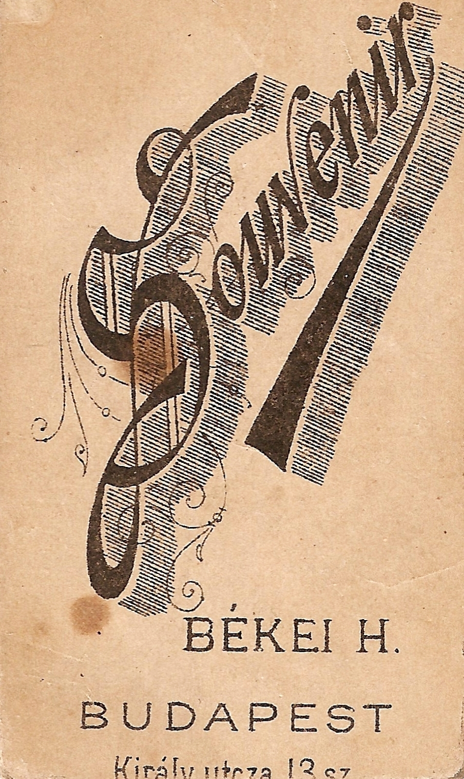 Magyarország, Budapest VII., Király utca 13., Békei Hermin fényképész., 1930, Gabányi Erika, műterem, fényképész, hátlap, Budapest, Fortepan #114868