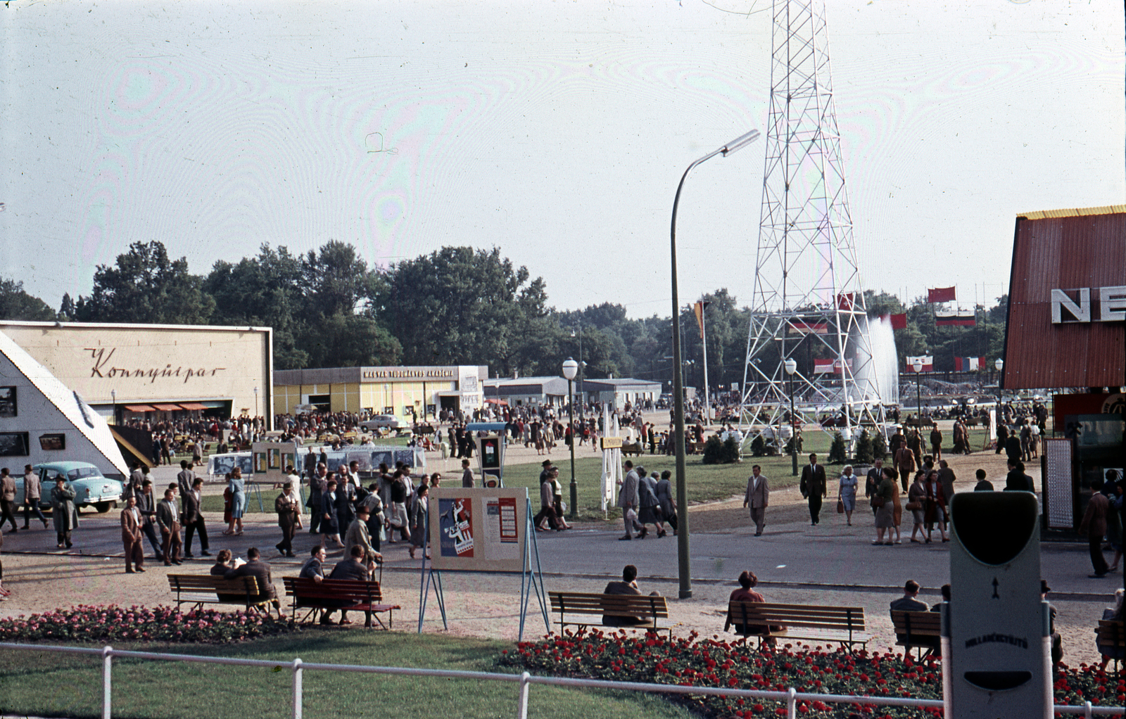 Hungary, Budapest XIV., 1960, Móra András, colorful, international fair, Budapest, Fortepan #114910