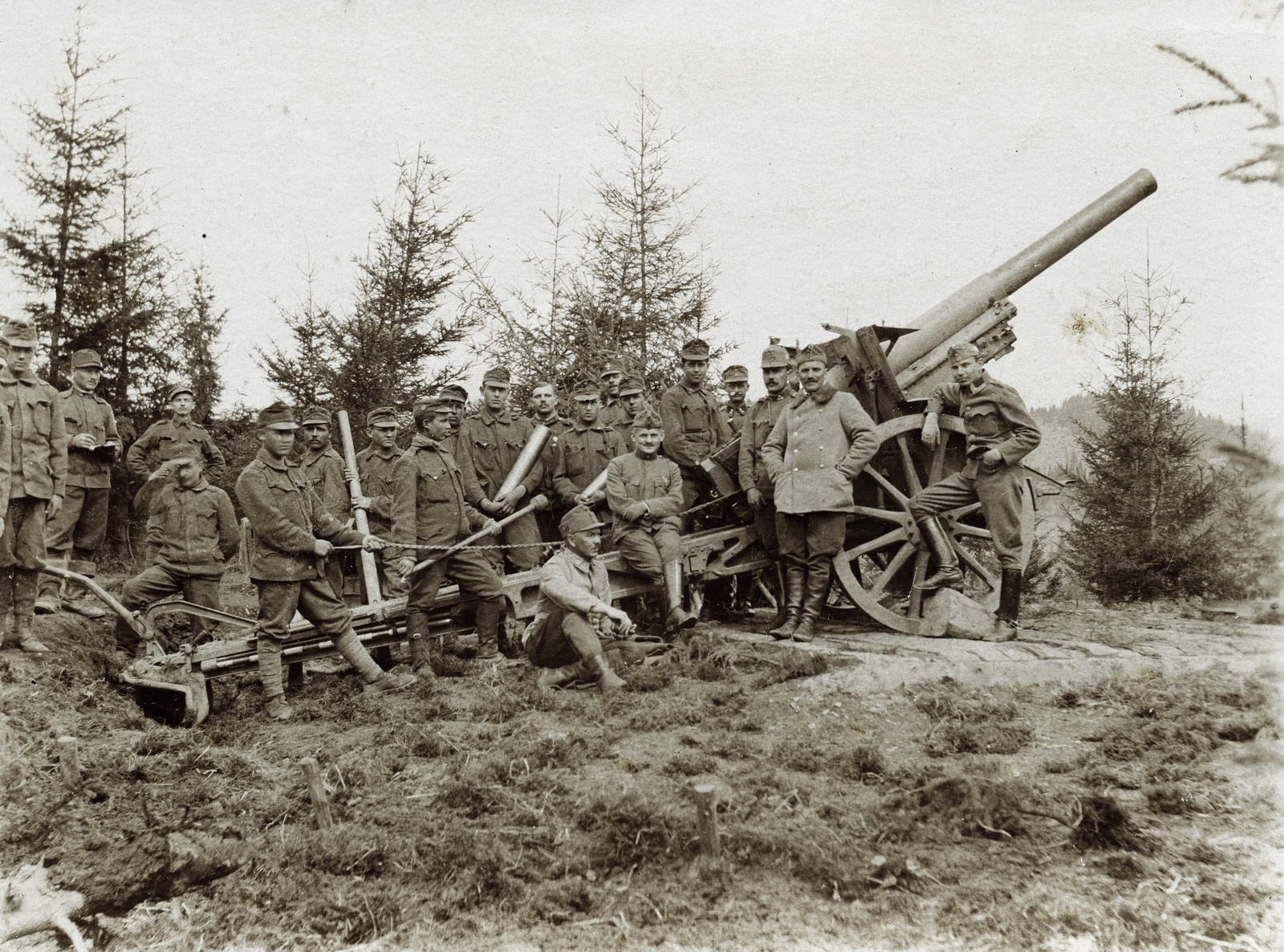 1916, Móra András, cannon, Fortepan #114949