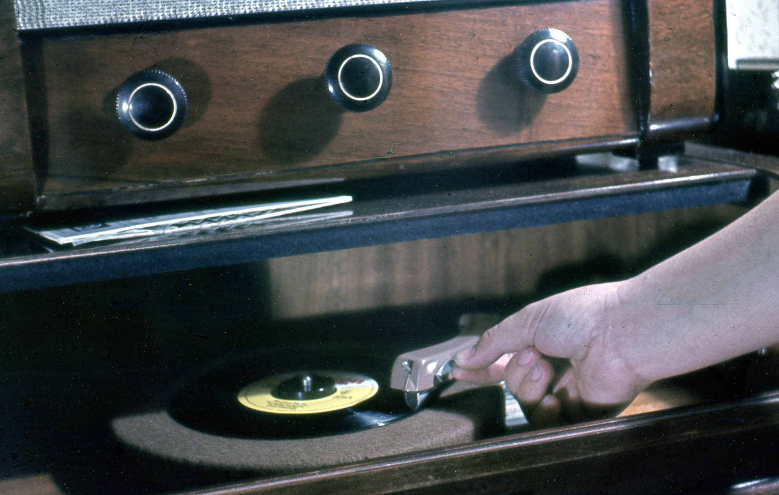 1959, Móra András, turntable, radiio receiver, Fortepan #114987