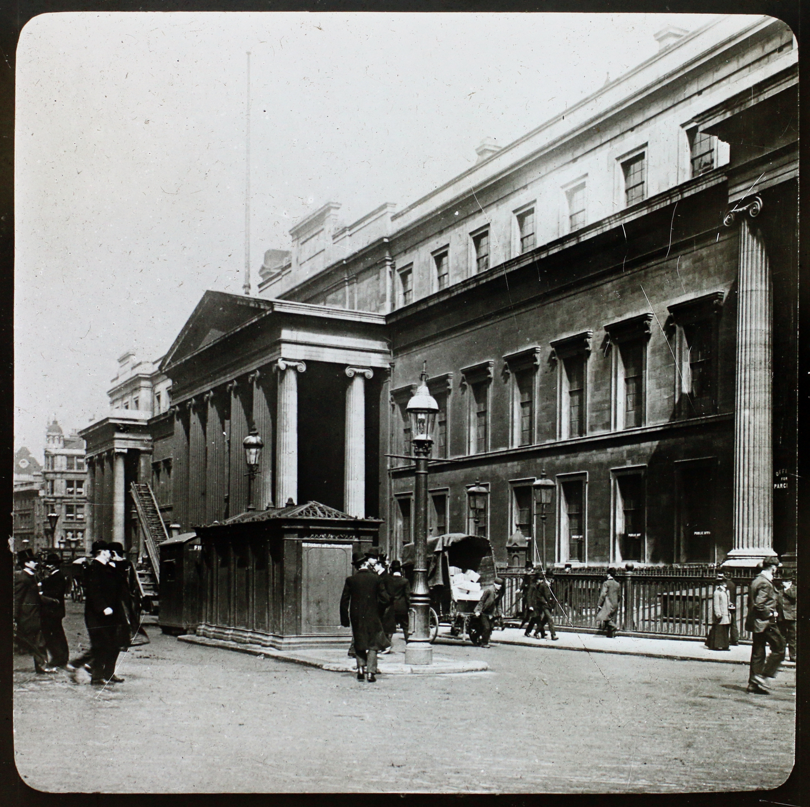 United Kingdom, London, St. Martin's Le Grand, Főposta (General Post Office)., 1900, Fortepan/Album006, Classicism, post office, portico, Neoclassical architecture, Robert Smirke-design, Fortepan #115048