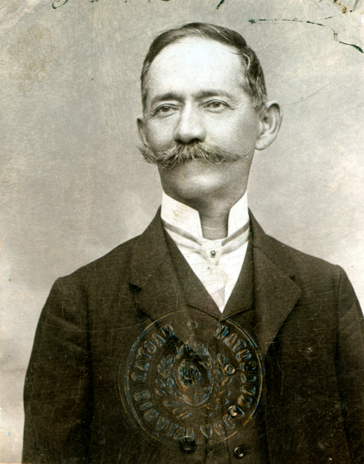 Hungary, Tóth Gyula népiskolai igazgató., 1912, Kelemen Zsuzsa, portrait, moustache, Fortepan #115099
