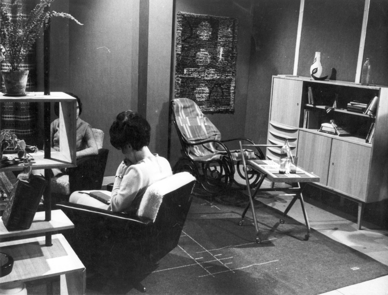 1972, Zsivkov Anita - Koós Árpád / Kocsis András fényképei, Magyar Televízió, Kocsis Mária-díszletterv, Fortepan #115169