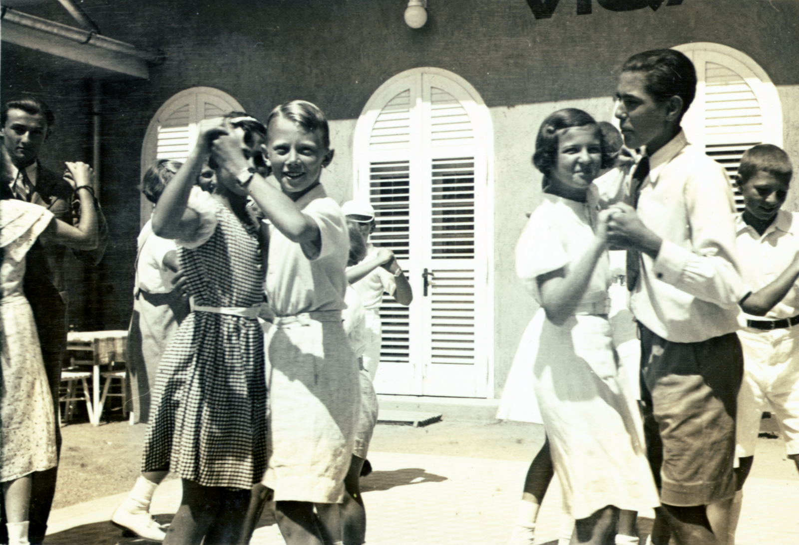 Hungary, Balatonszemes, a Fürdőegyesület Vigadója., 1934, Martinez Judit, dance, white dress, Fortepan #115277