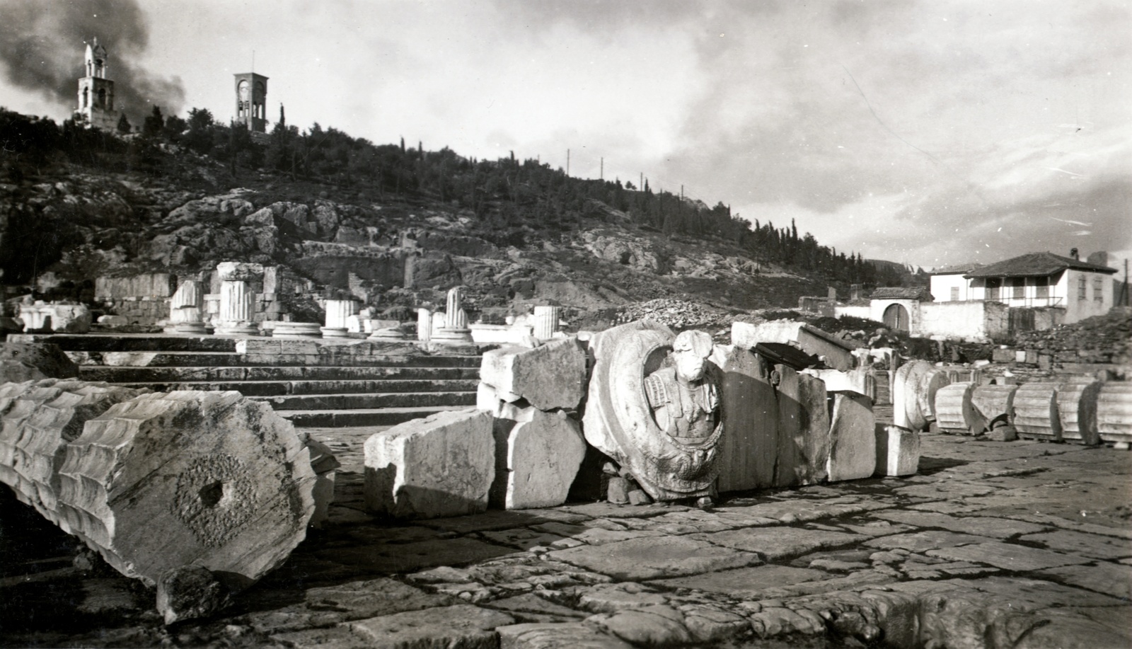 Greece, Elefsina, Eleuszisz Régészeti Múzeum., 1938, Martinez Judit, sculpture, museum, ancient culture, pillar, Fortepan #115293