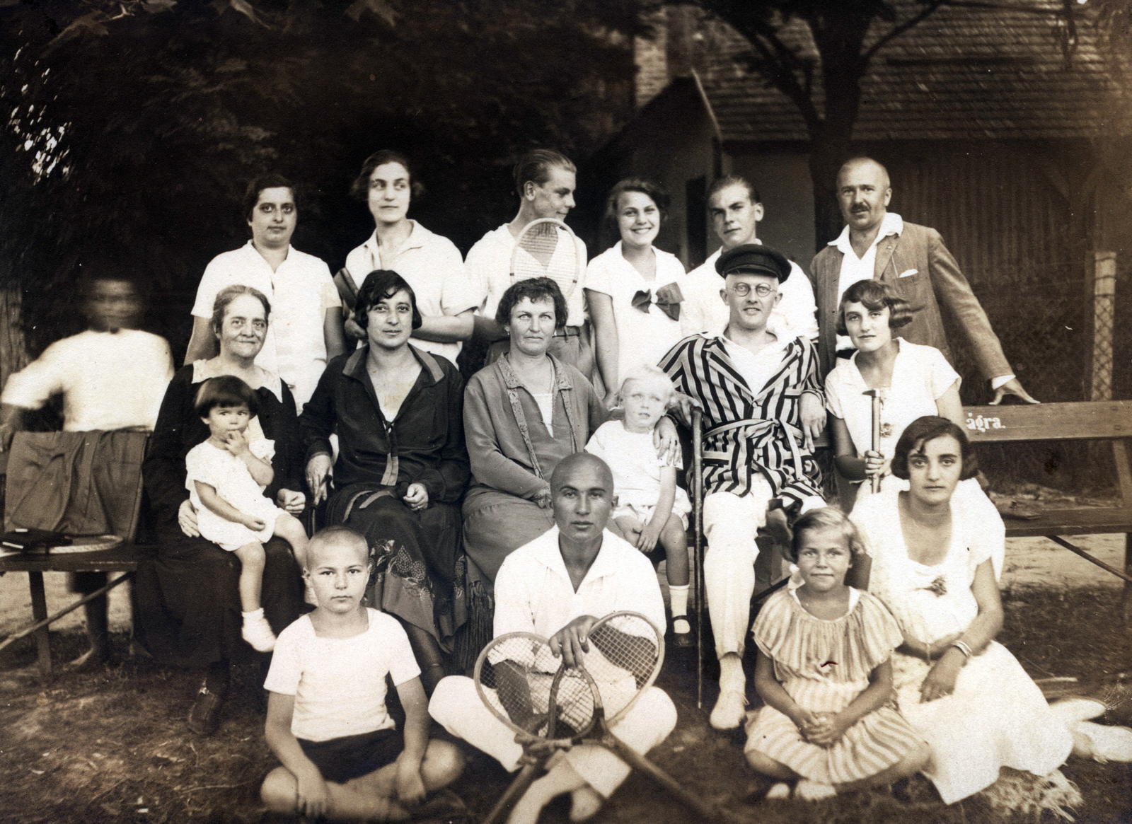 1933, Martinez Judit, bemozdulás, tenisz, csoportkép, Fortepan #115317