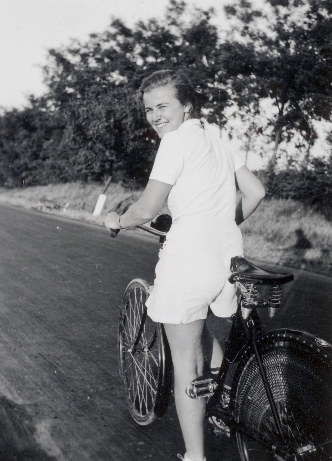 1939, Martinez Judit, woman, bicycle, Fortepan #115346
