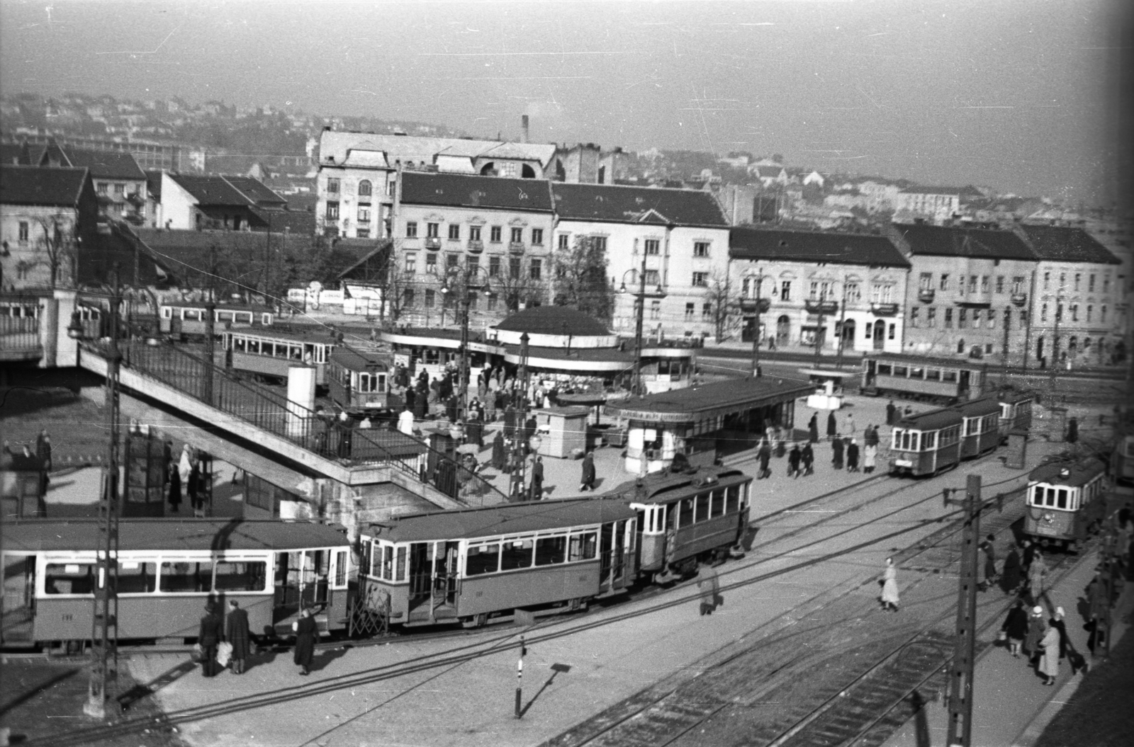 Hungary, Budapest II., Széll Kálmán (Moszkva) tér., 1957, Répay András, tram, Budapest, square, Fortepan #115436