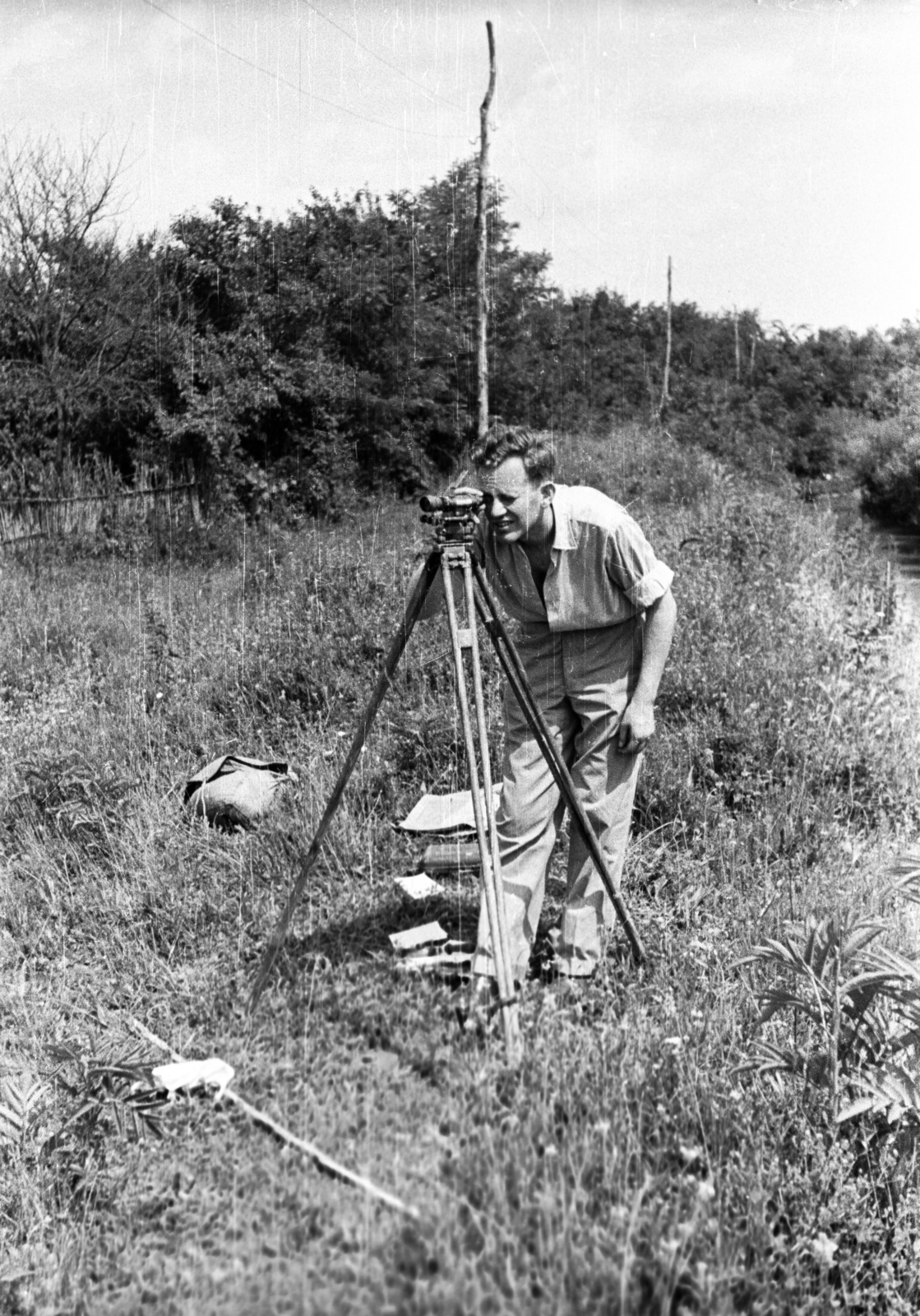 1957, Répay András, photography, tripod, Fortepan #115444