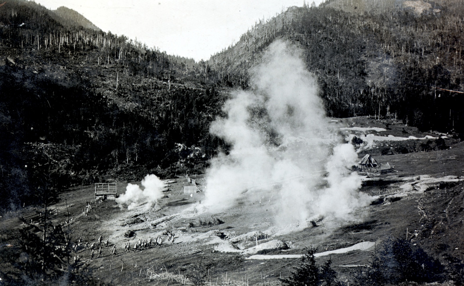 1915, Schmal Alexandra, First World War, cloud smoke, valley, Fortepan #115558