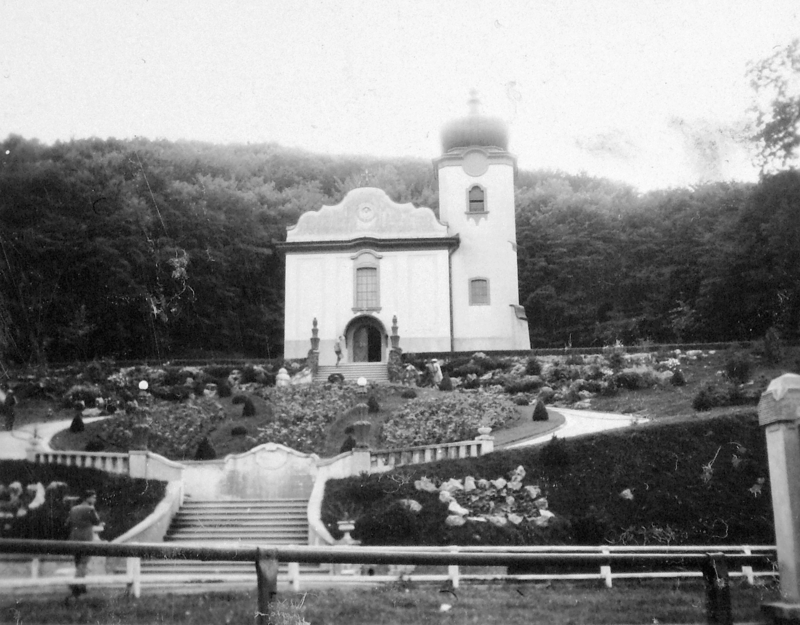 Hungary, Borsodnádasd, Lemezgyártelepi Jézus szíve katolikus templom., 1937, Gyöngyi, church, Fortepan #11567