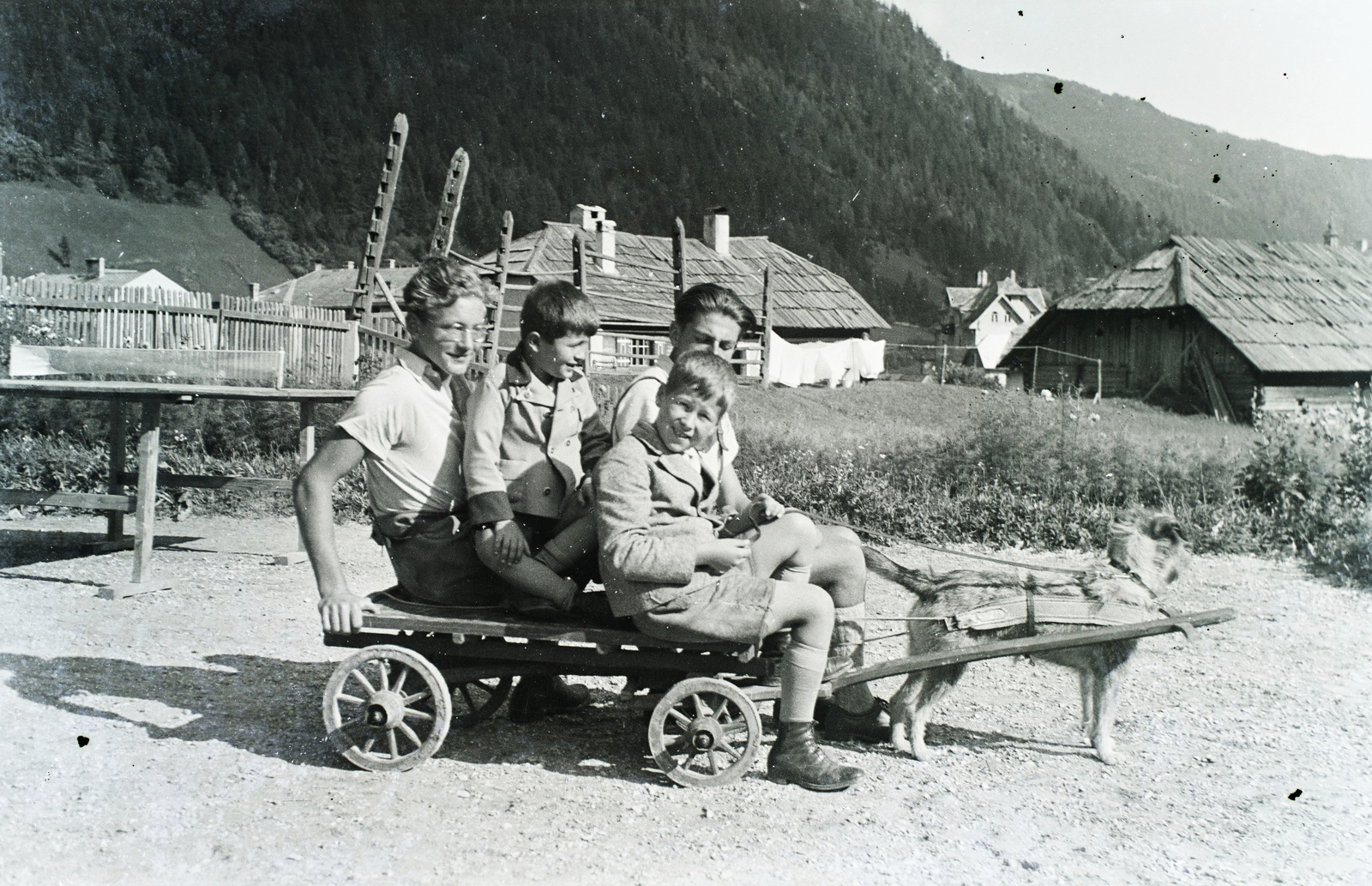 Ausztria, Mallnitz, 1937, Széman György, kordé, Fortepan #115713