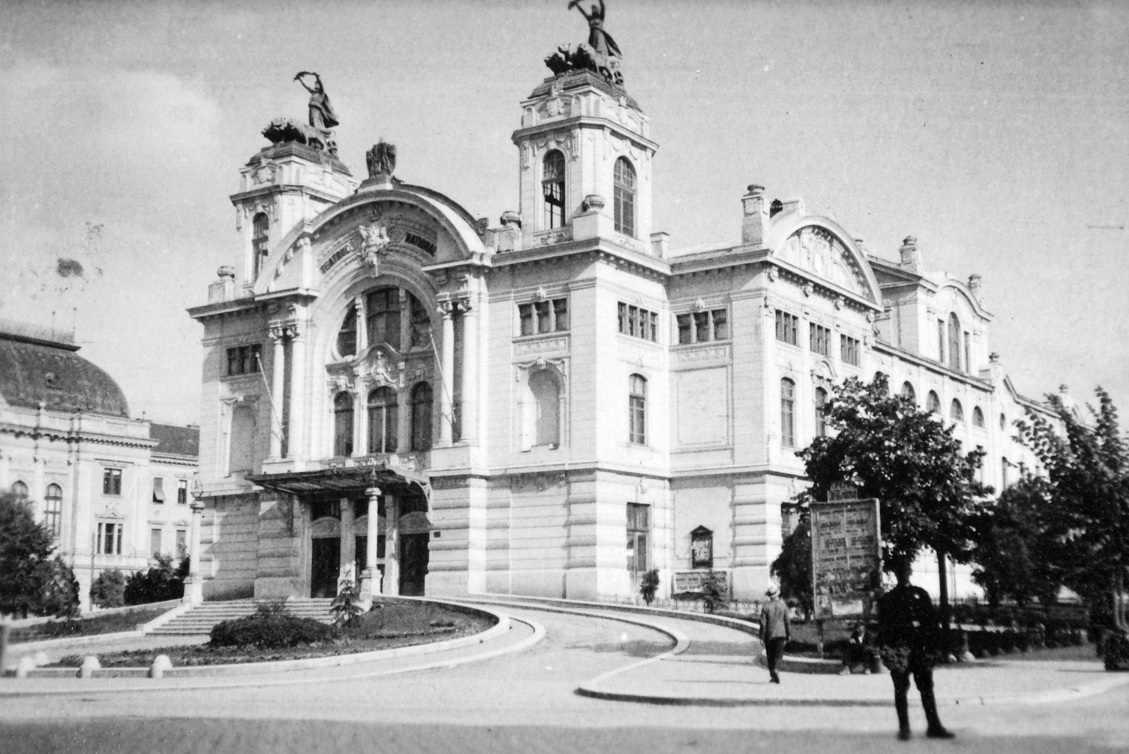 Románia,Erdély, Kolozsvár, Nemzeti Színház., 1931, Gyöngyi, nemzeti színház, színház, Fellner és Helmer-terv, eklektikus építészet, Ferdinand Fellner Jr.-terv, Hermann Helmer-terv, Fortepan #11577