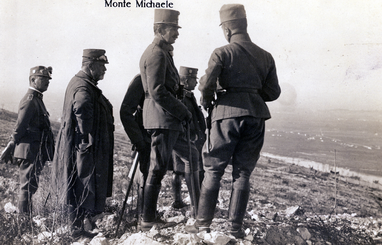 Italy, Monte San Michele, IV. Károly magyar király látogatása az isonzói csaták helyszínén 1918. januárjában., 1918, Széman György, First World War, karst, Fortepan #115885