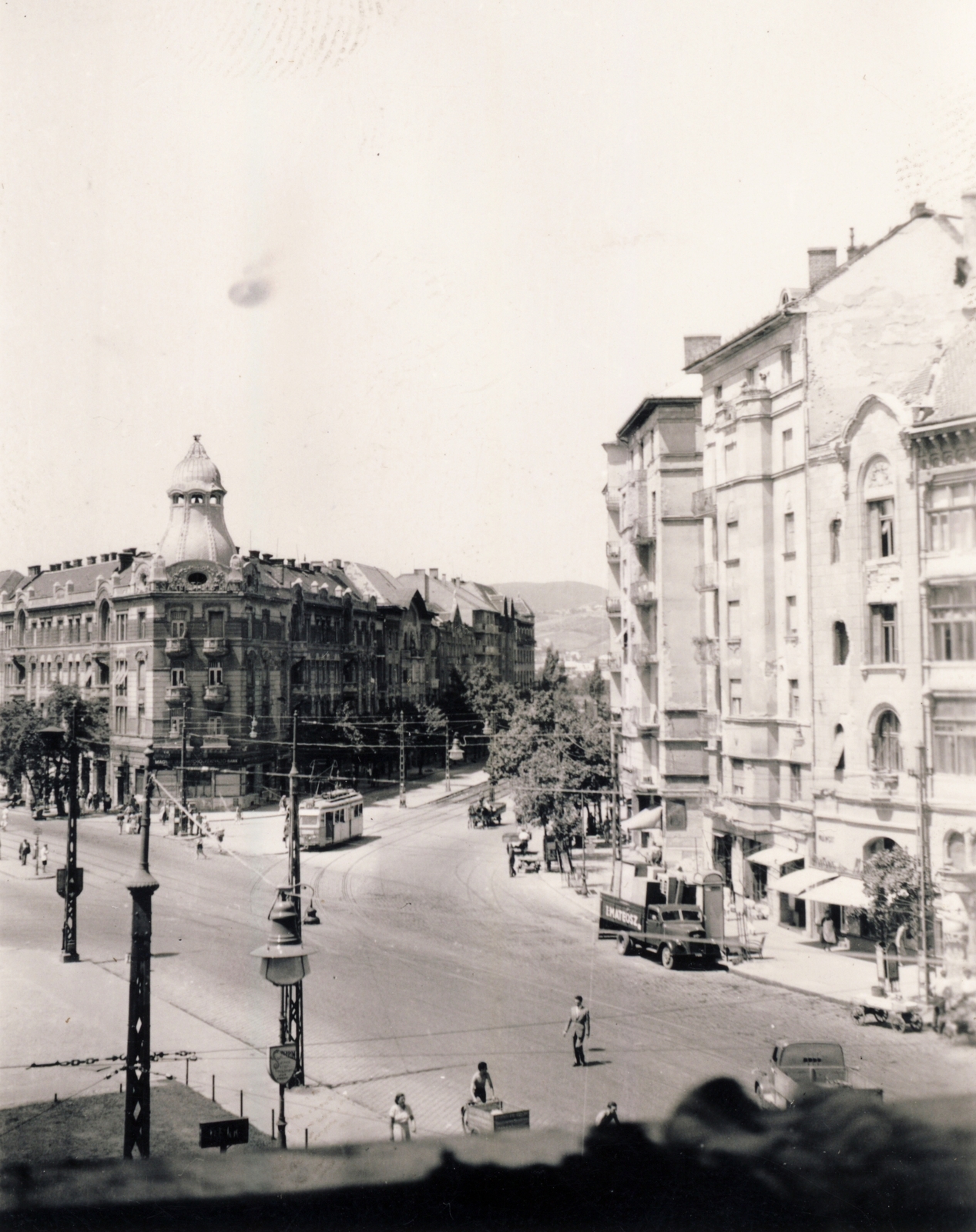 Magyarország, Budapest XI., Móricz Zsigmond körtér, szemben a Villányi út. , 1949, Bejczy Sándor, Budapest, utcakép, Fortepan #115919