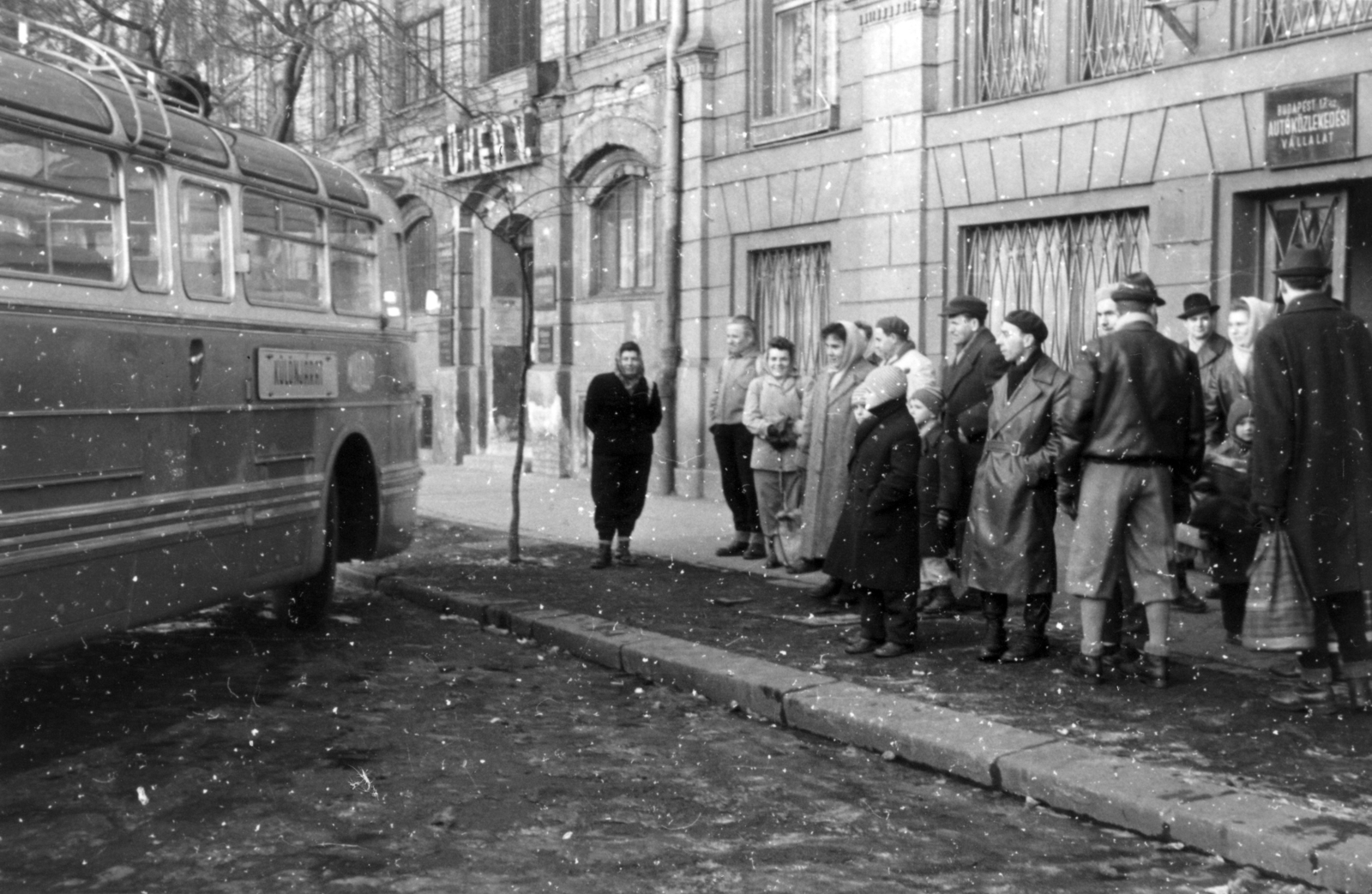 Hungary, Budapest IX., Közraktár utca 34., 1958, Chikán Dóra, MÁVAUT-organisation, Budapest, Fortepan #115960