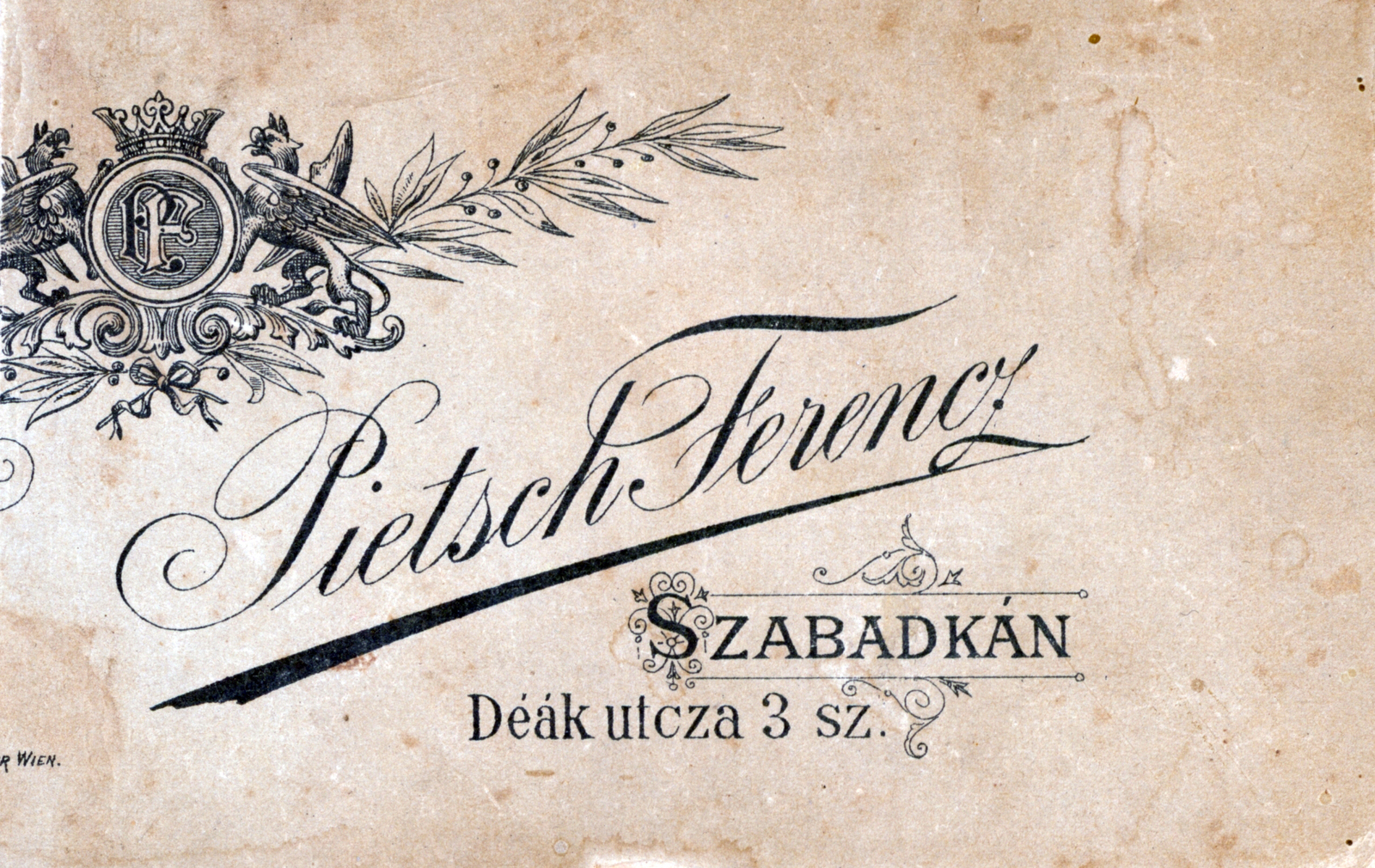 Szabadka, 1907, Holló Krisztina, műterem, hátlap, fényképész, Fortepan #116008