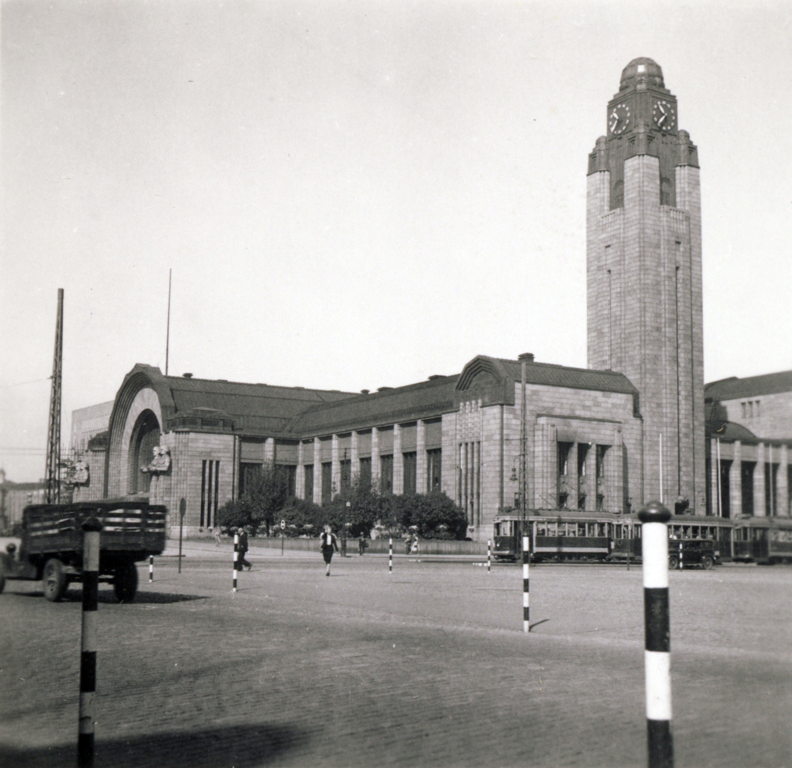 Finnország, Helsinki, Központi pályaudvar., 1937, Lettner József, pályaudvar, Nemzeti Romantika, Eliel Saarinen-terv, Fortepan #116161