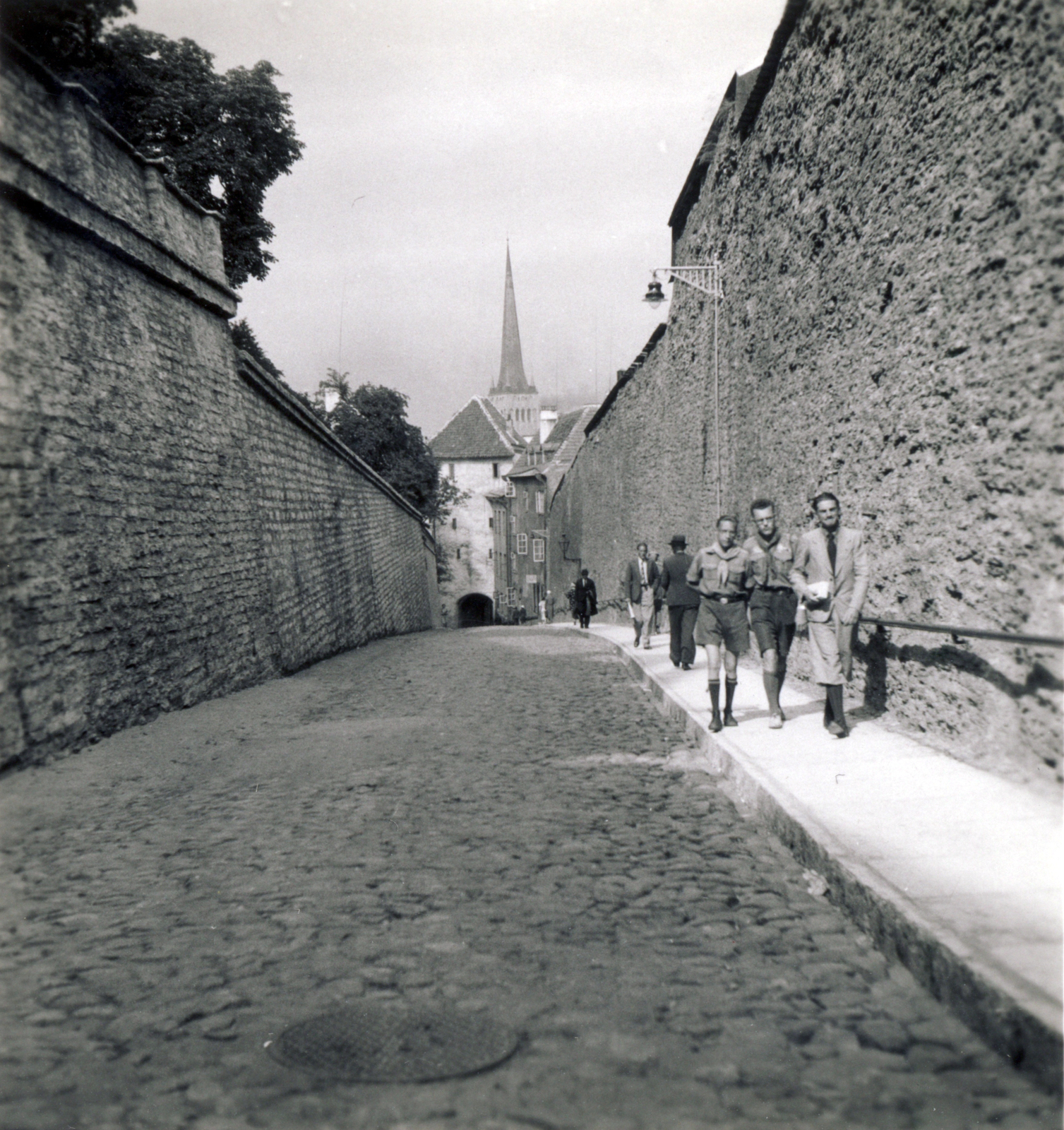 Észtország, Tallinn, szemben a Szent Olaf-templom tornya., 1937, Lettner József, Fortepan #116183