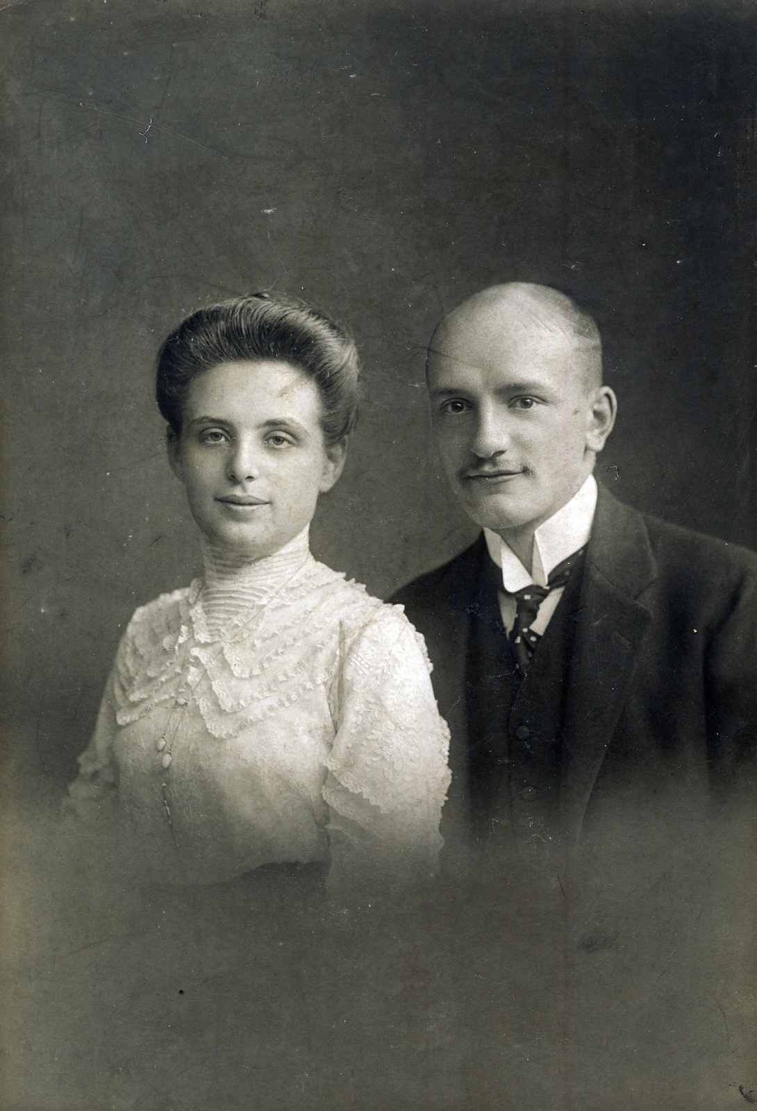 1912, Mátyásfalvi János, double portrait, portrait, couple, Fortepan #116225